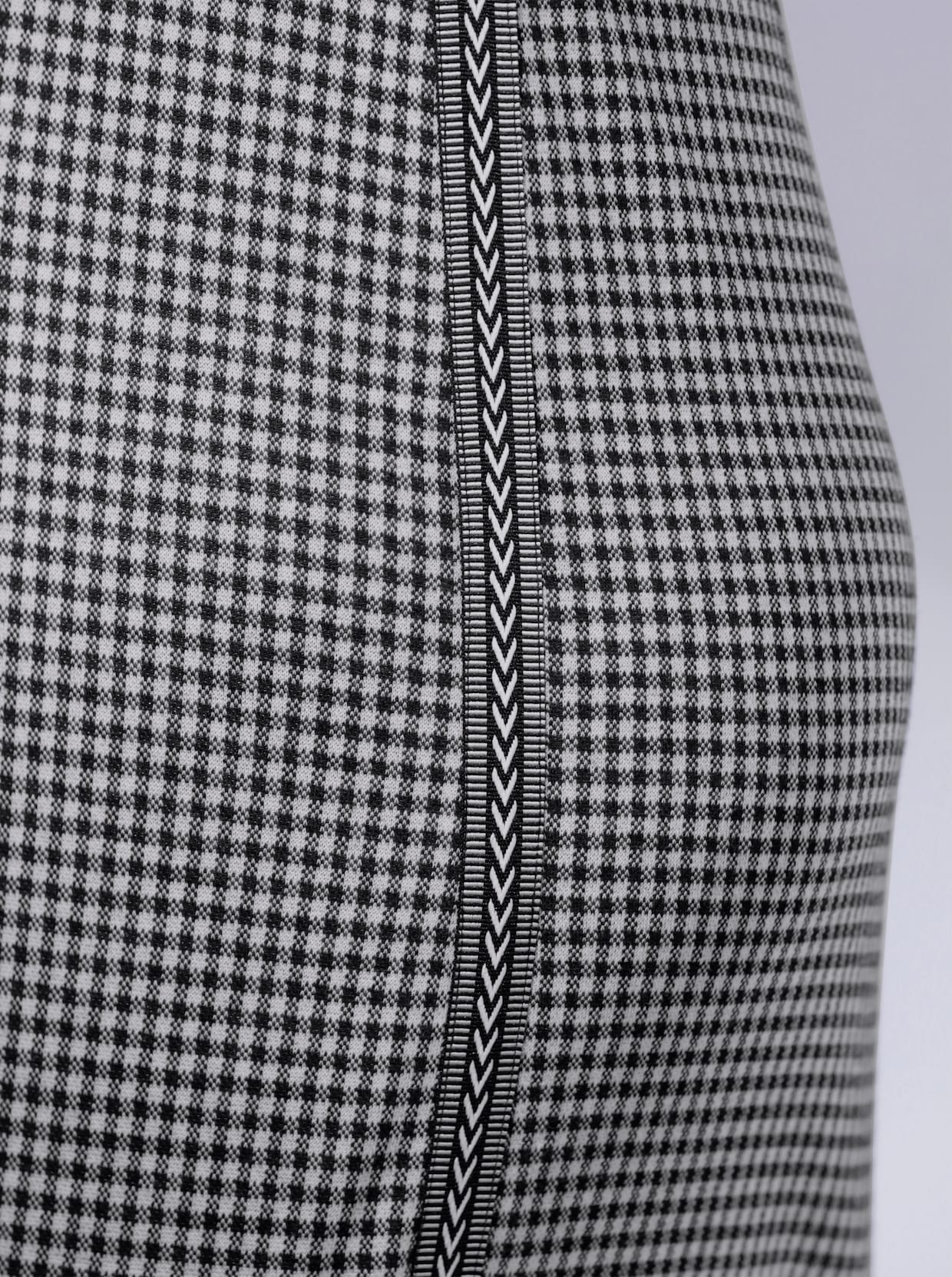 Jerseykleid - schwarz-weiß-gemustert