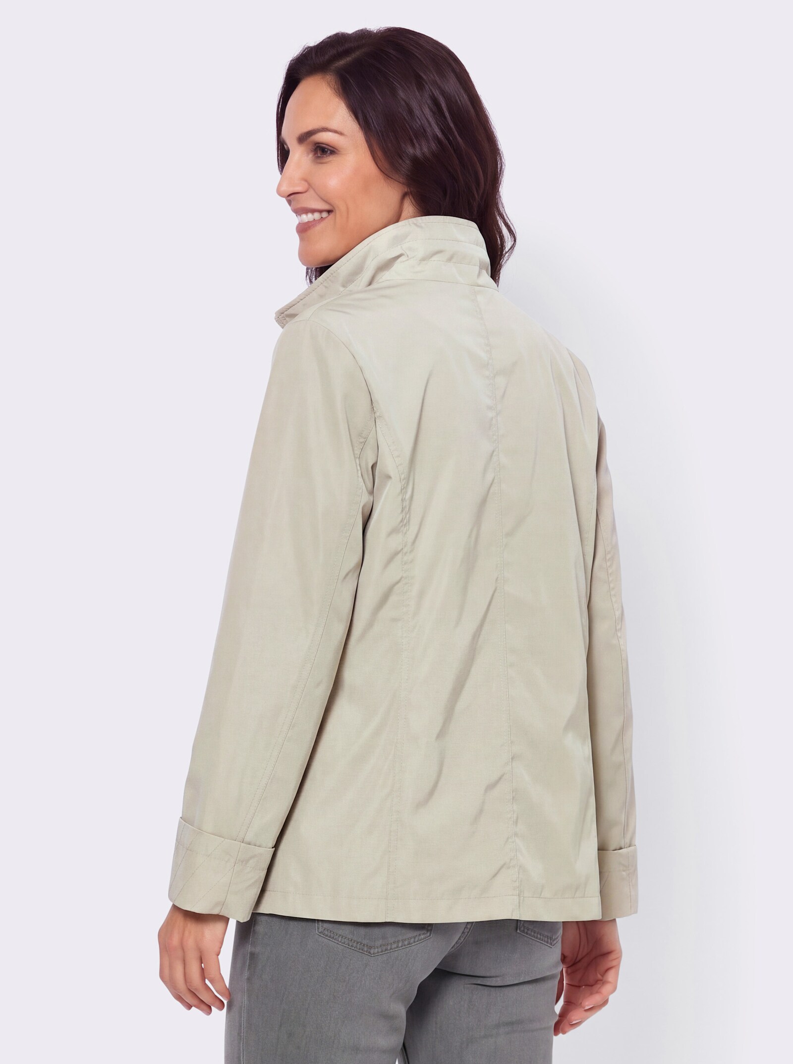 Outdoorjacke mit Innentasche - sand
