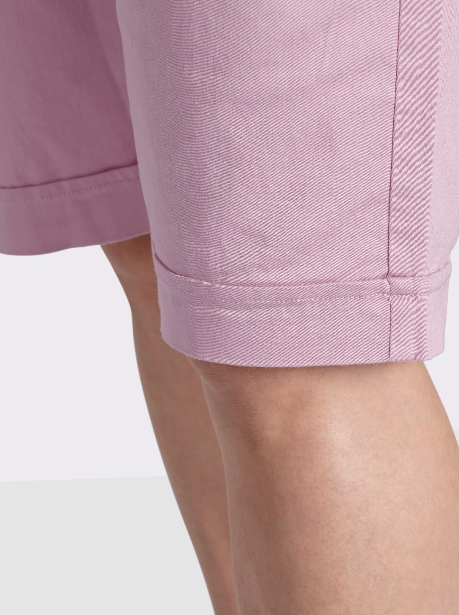 Jeansbermudas mit Dehnbund hinten - rosé