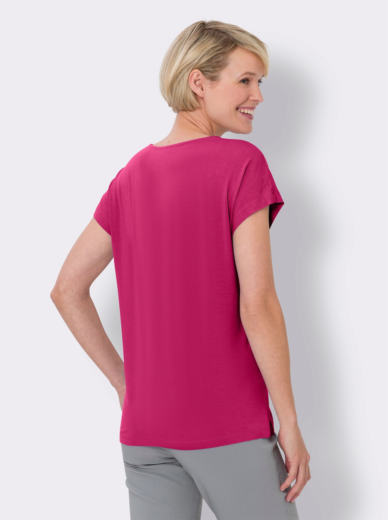 Kortärmad topp - fuchsia