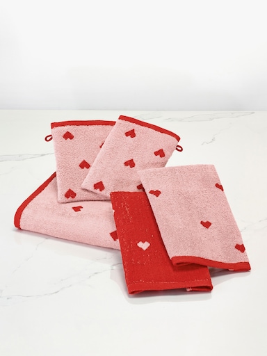 5tlg. Handtuch-Set - rosé