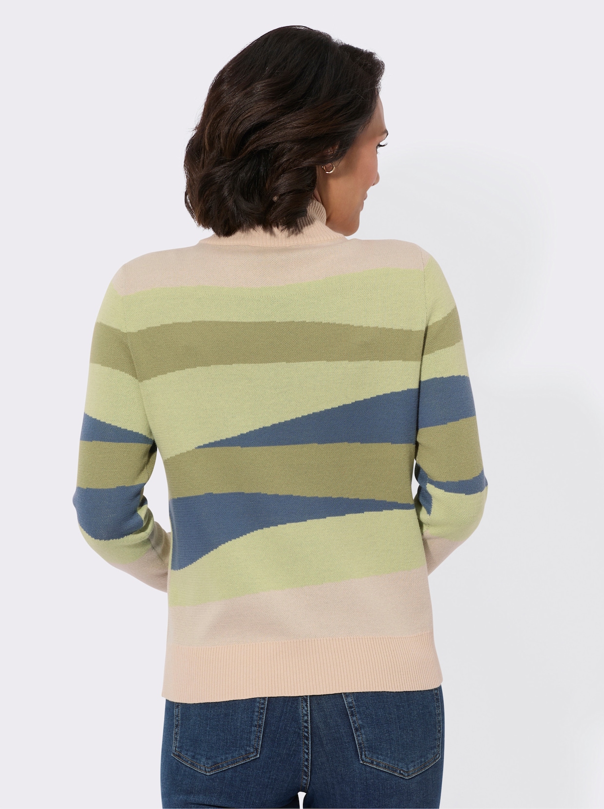 Jacquardpullover - schilf-gemustert