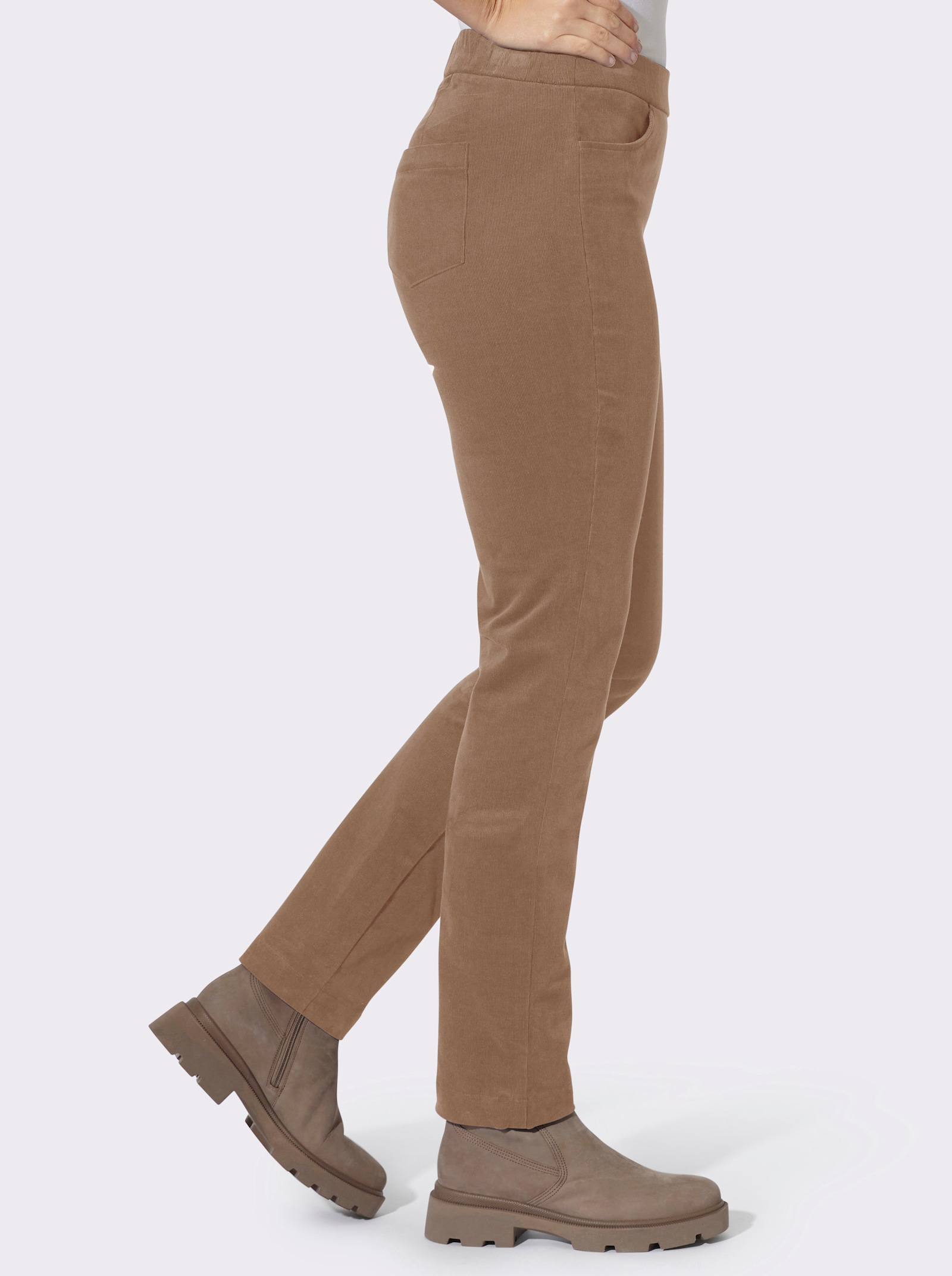 heine Cordhose mit Schlupfbund - braun