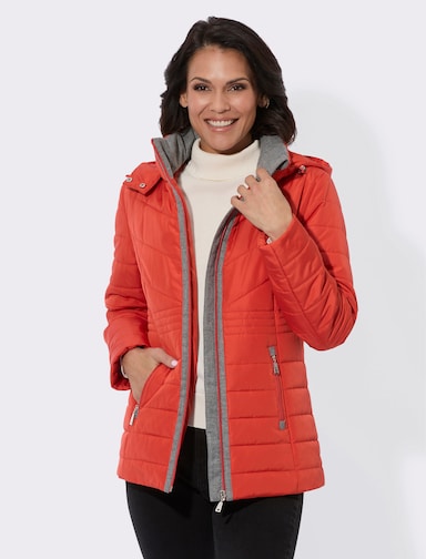 Steppjacke mit Flanell-Details - terra