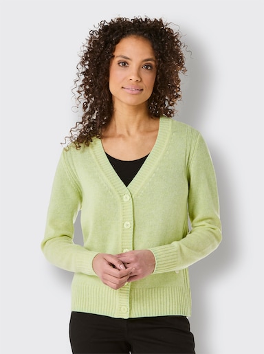 CREATION L PREMIUM Strickjacke - pistazie-meliert