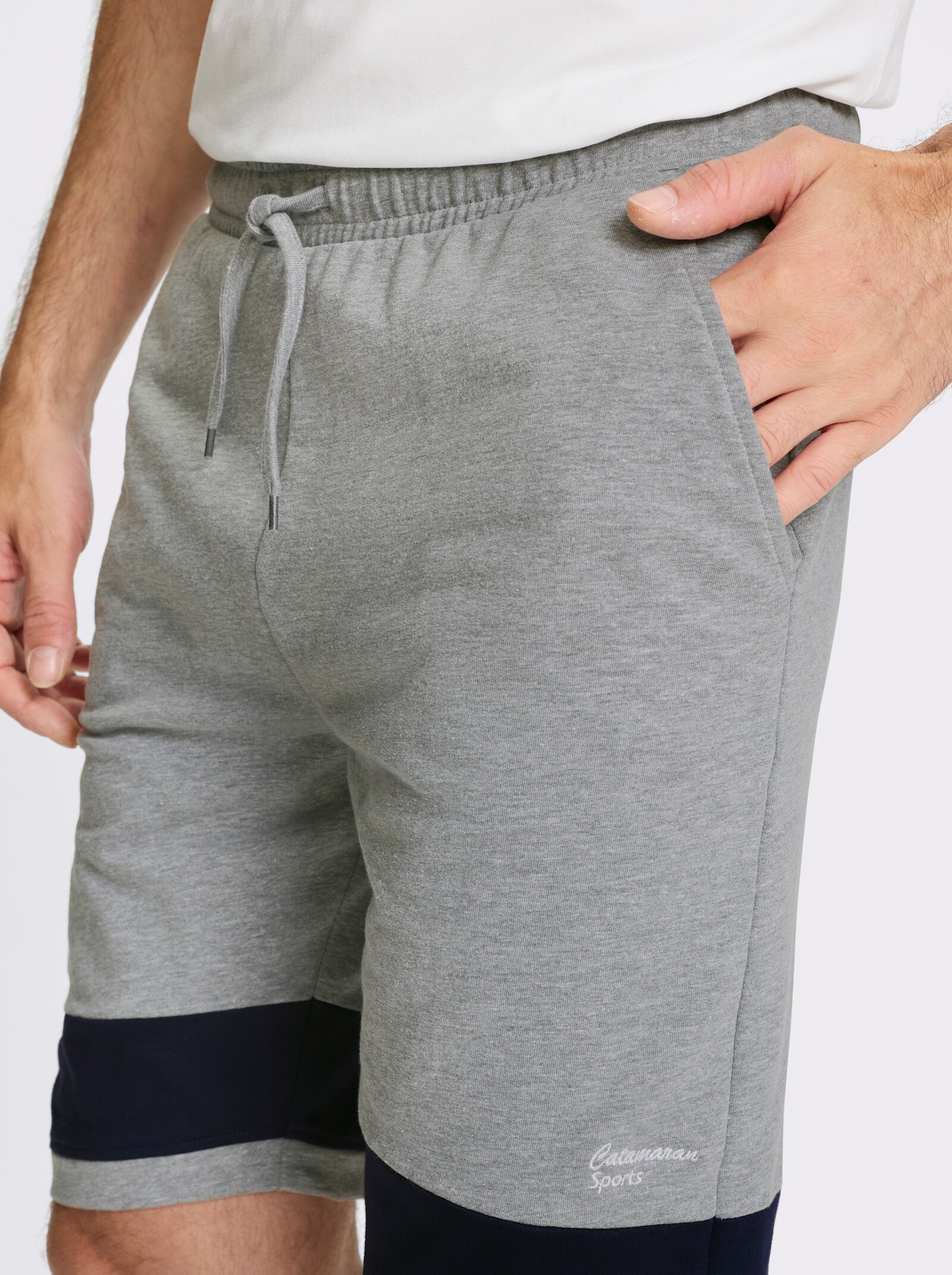 Catamaran Sports Freizeithose mit weitenregulierbarem Bund - grau-meliert