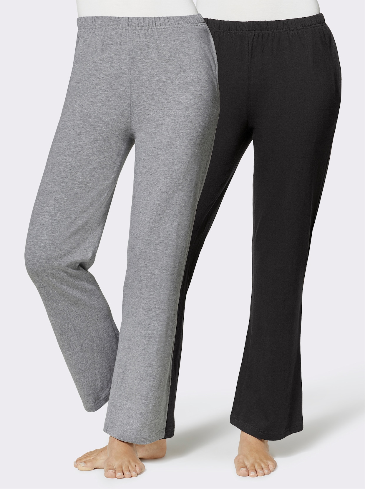 feel good broek - zwart + grijs gemêleerd