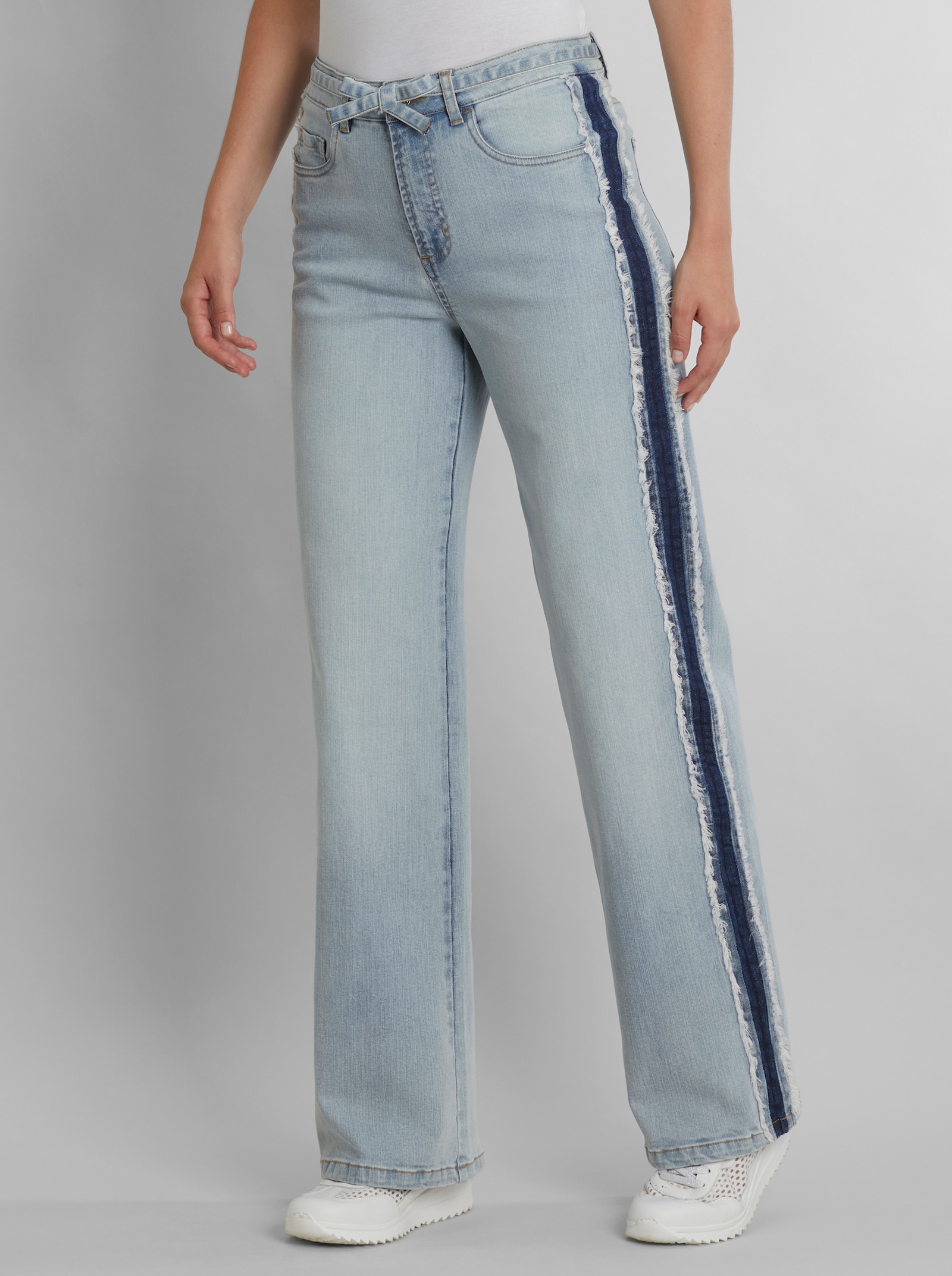 heine Jeans mit Galonstreifen - blue-bleached
