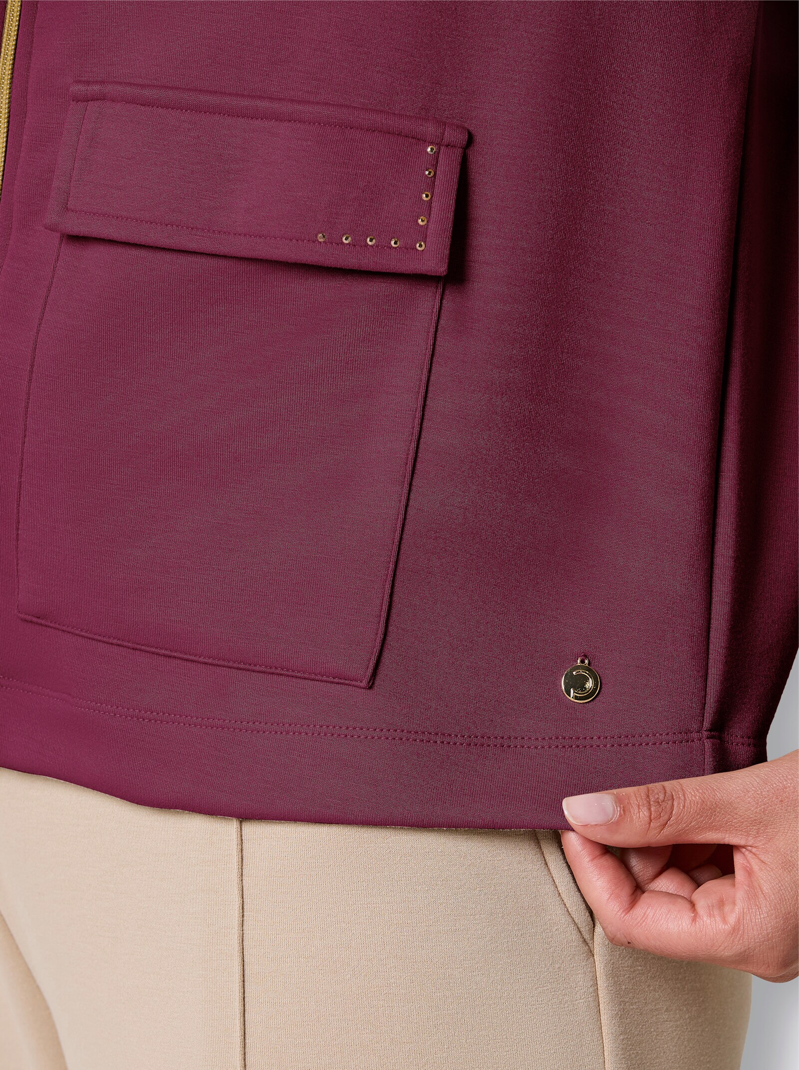 CREATION L PREMIUM Jacke mit Modal - bordeaux