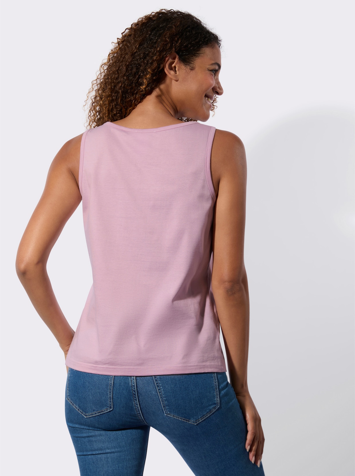Shirttop - rosé + ecru