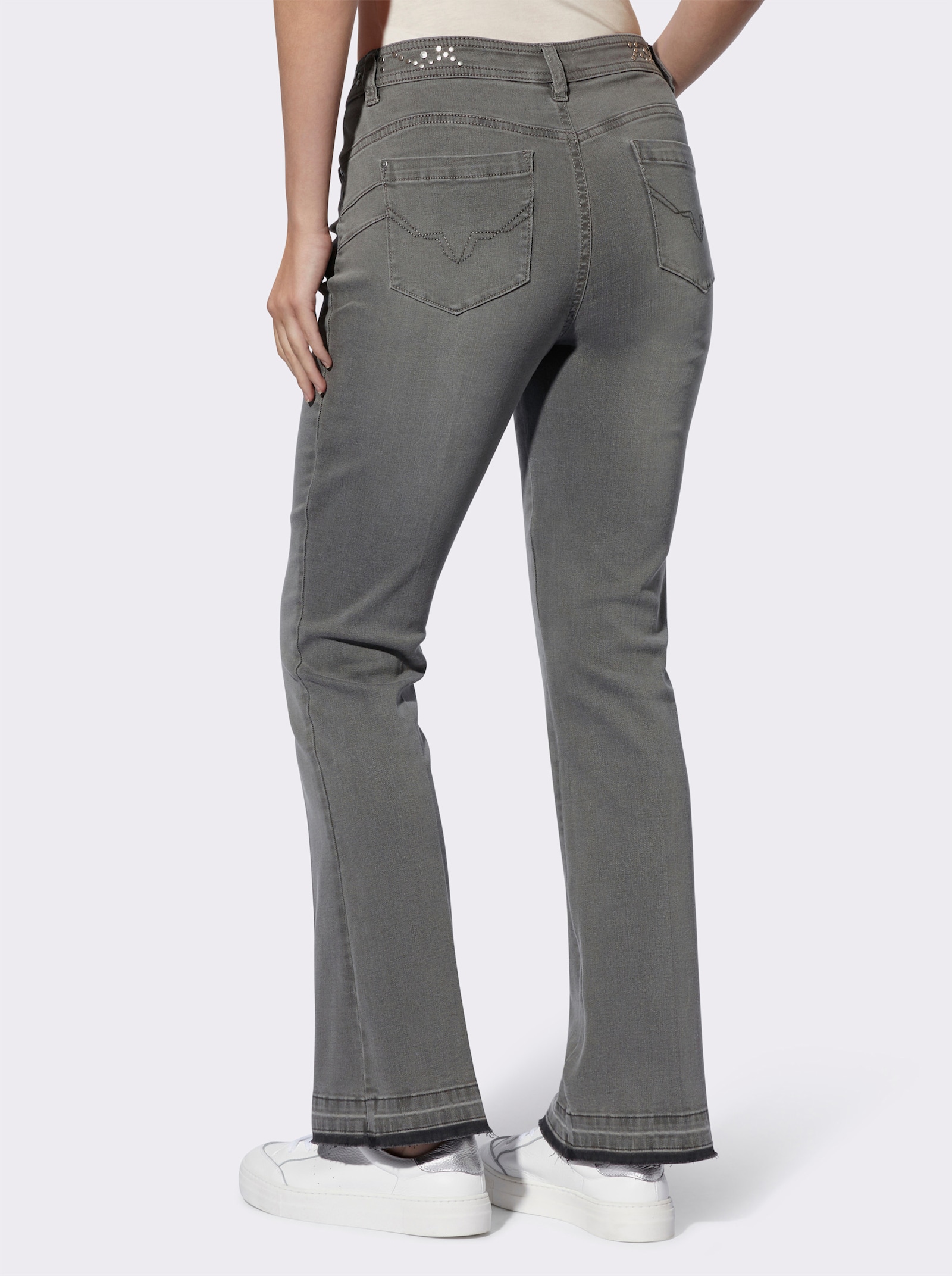 heine Jean push-up avec rivets décoratifs - gris pierre-gris-denim