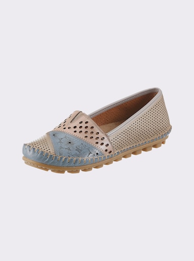 Gemini Slipper mit Cut-Outs - beige