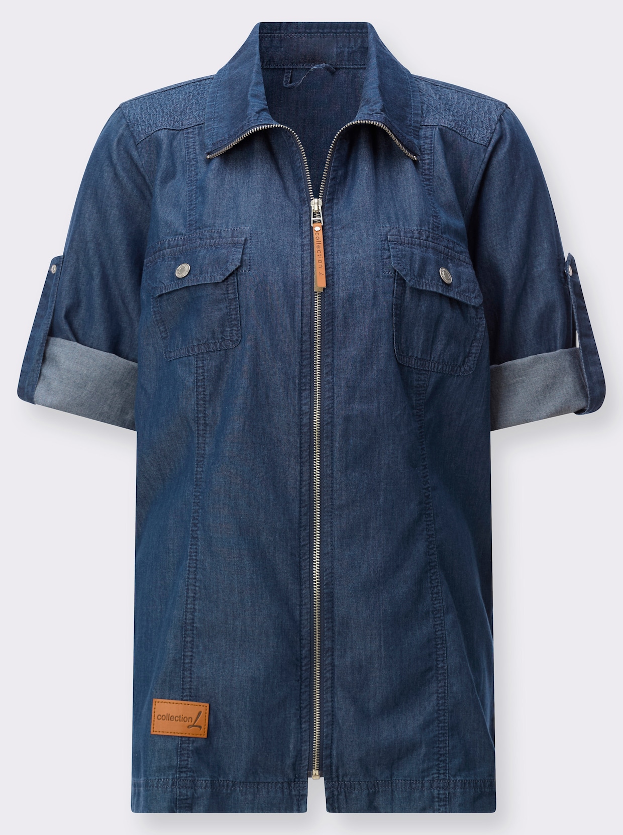 Blusenjacke - blue-stone-washed