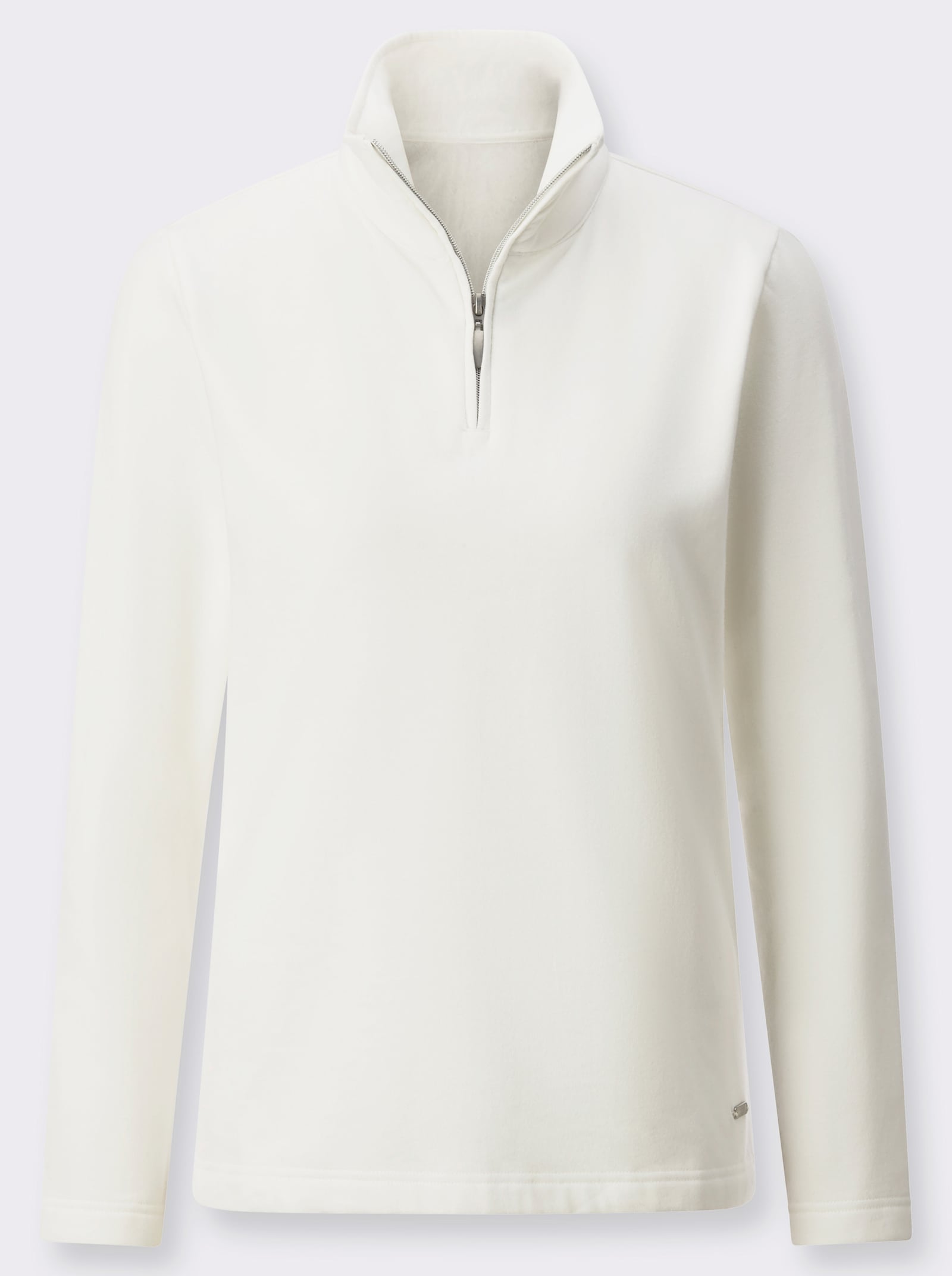 Troyer mit kurzem Reißverschluss - ecru