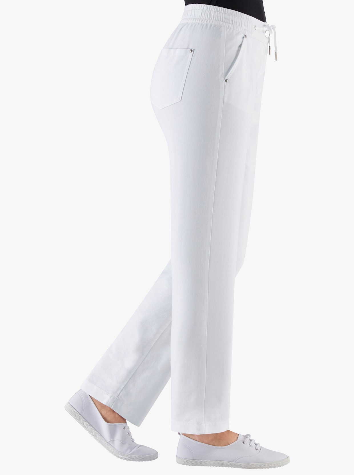 Pantalon bootcut - blanc