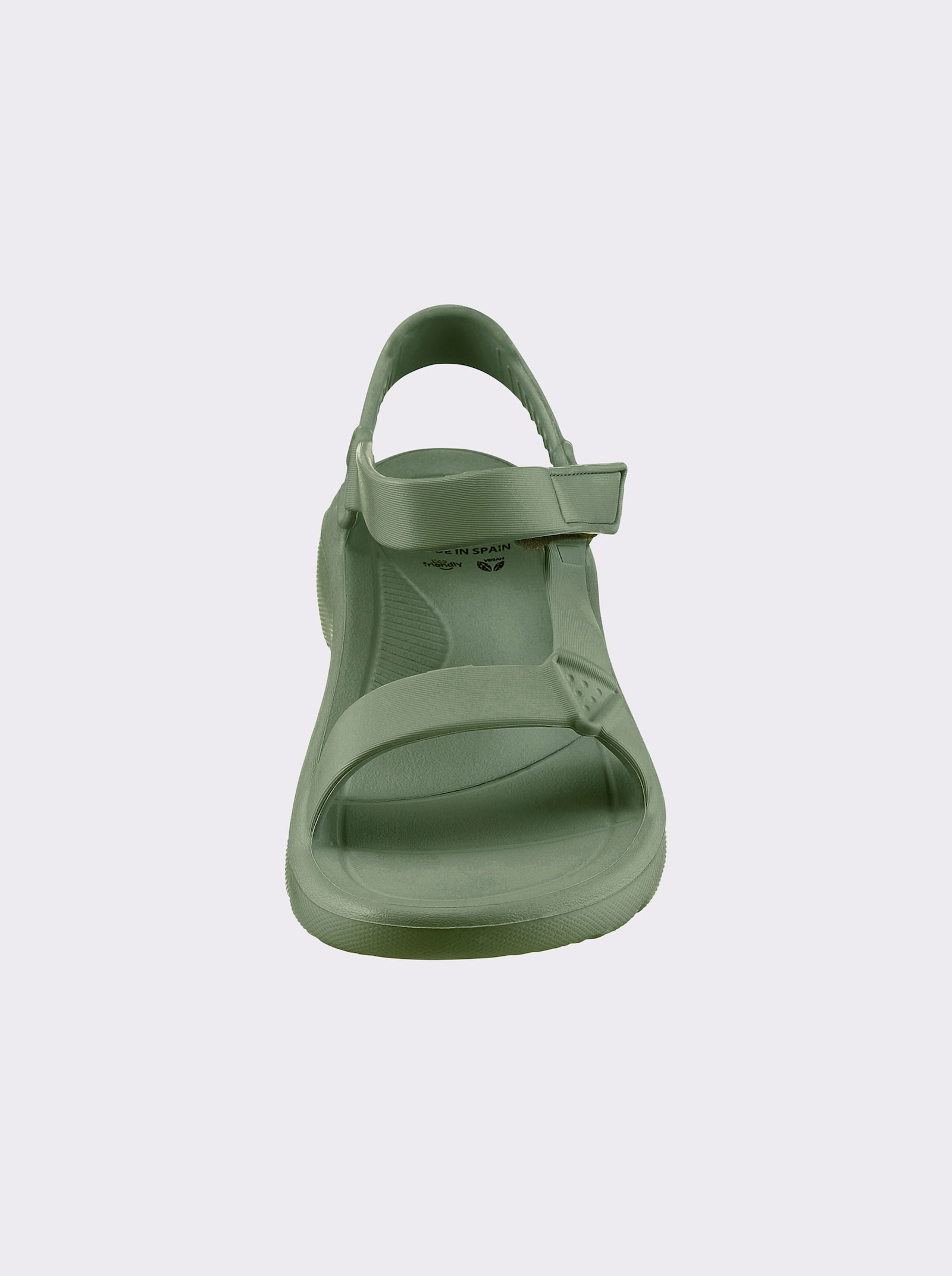 Badesandale mit Klettverschluss - khaki