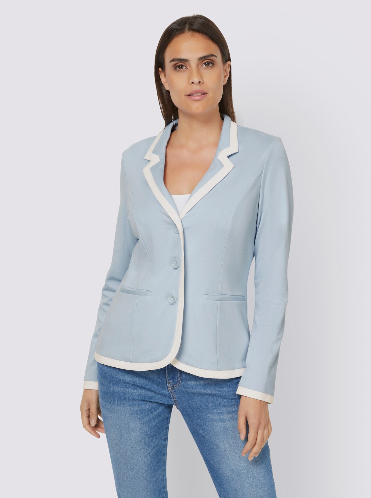 heine Jersey blazer - lichtblauw