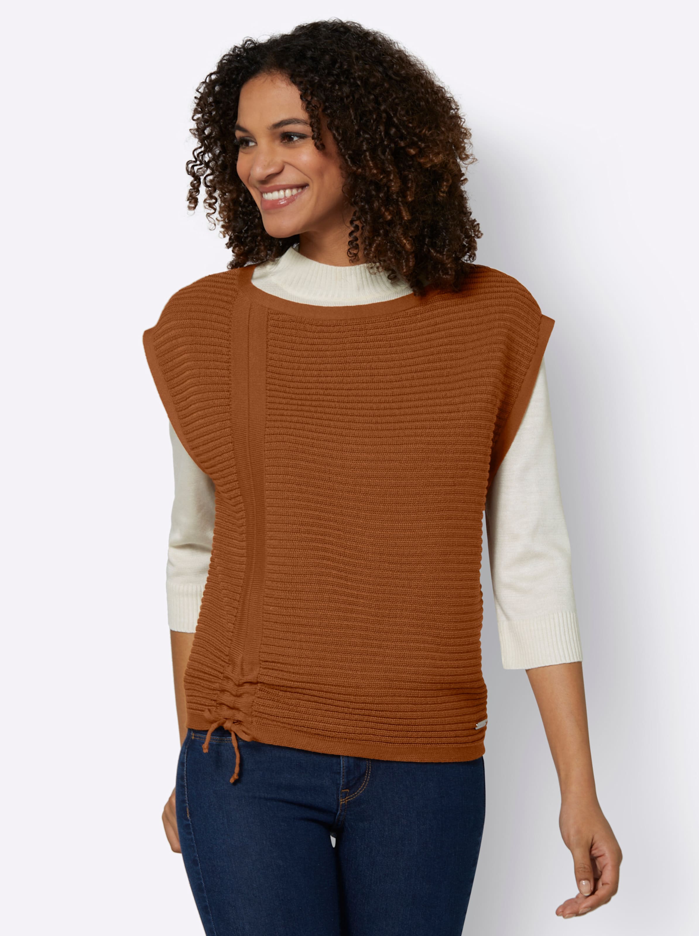 Witt Damen Pullunder, cognac