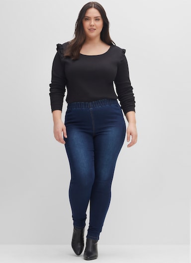 sheego Jeggings - dark blue denim