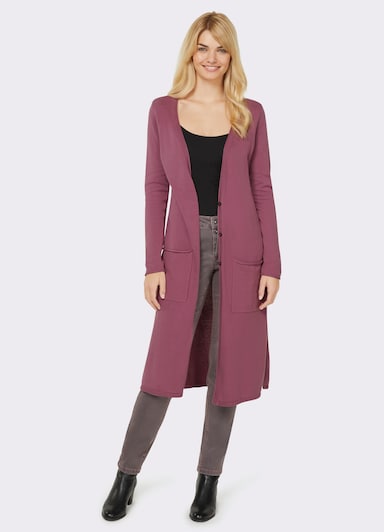 heine Veste longue en tricot - mauve