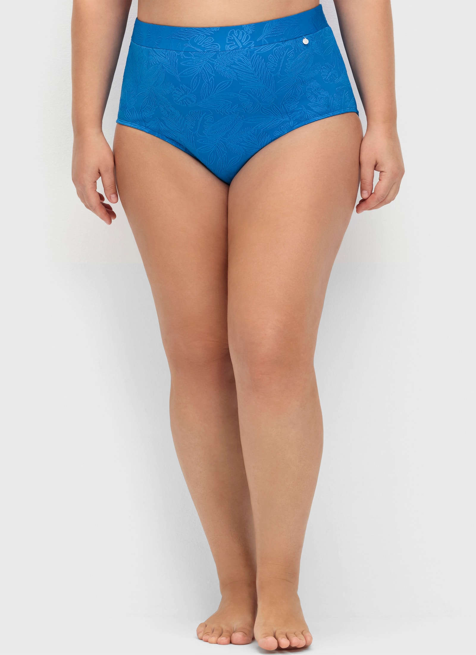 sheego Bikini-Hose aus Struktur-Material - kobaltblau