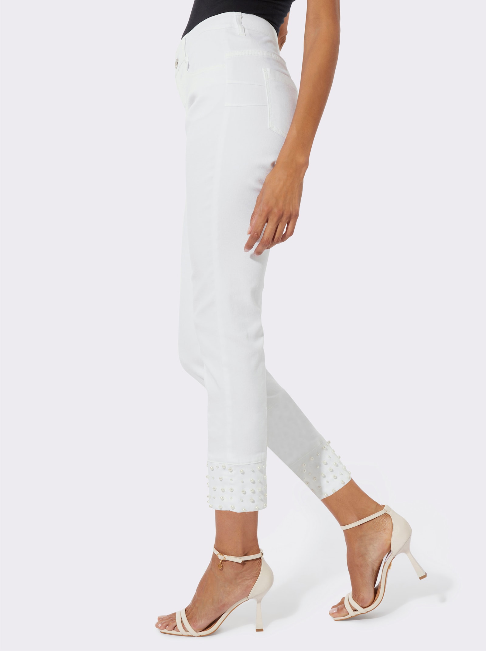 7/8-broek met push-up-effect - ecru