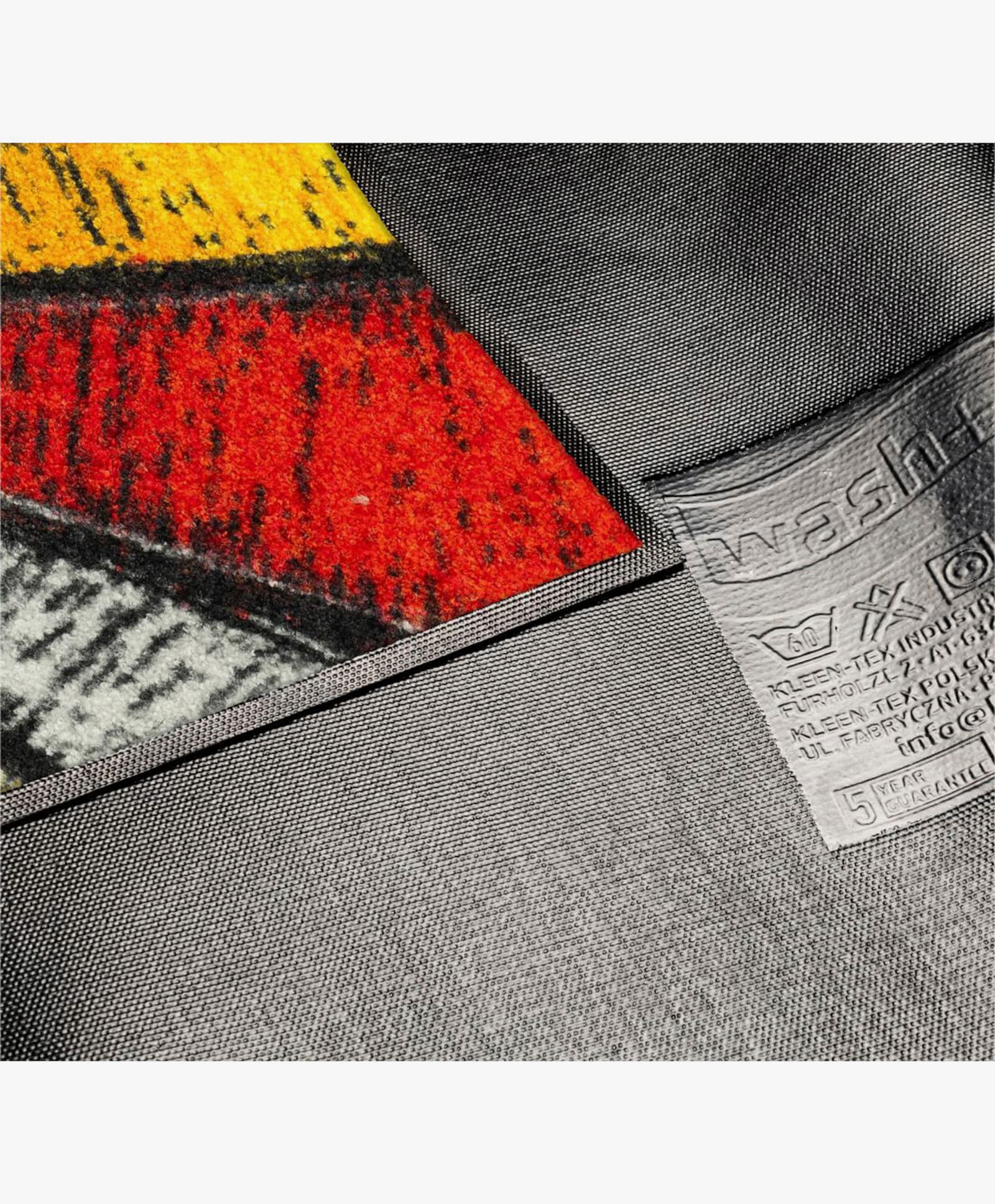 wash+dry by Kleen-Tex Fußmatte - rot-grau-gemustert