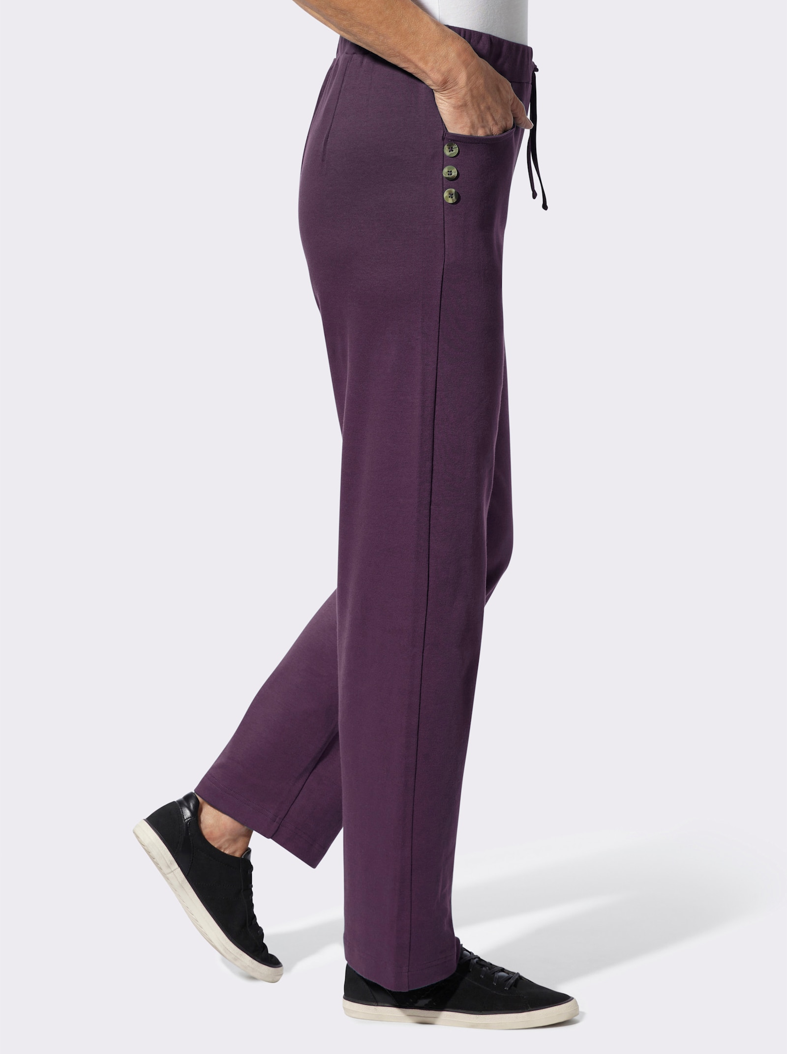 Schlupfhose in Interlock-Qualität - traube