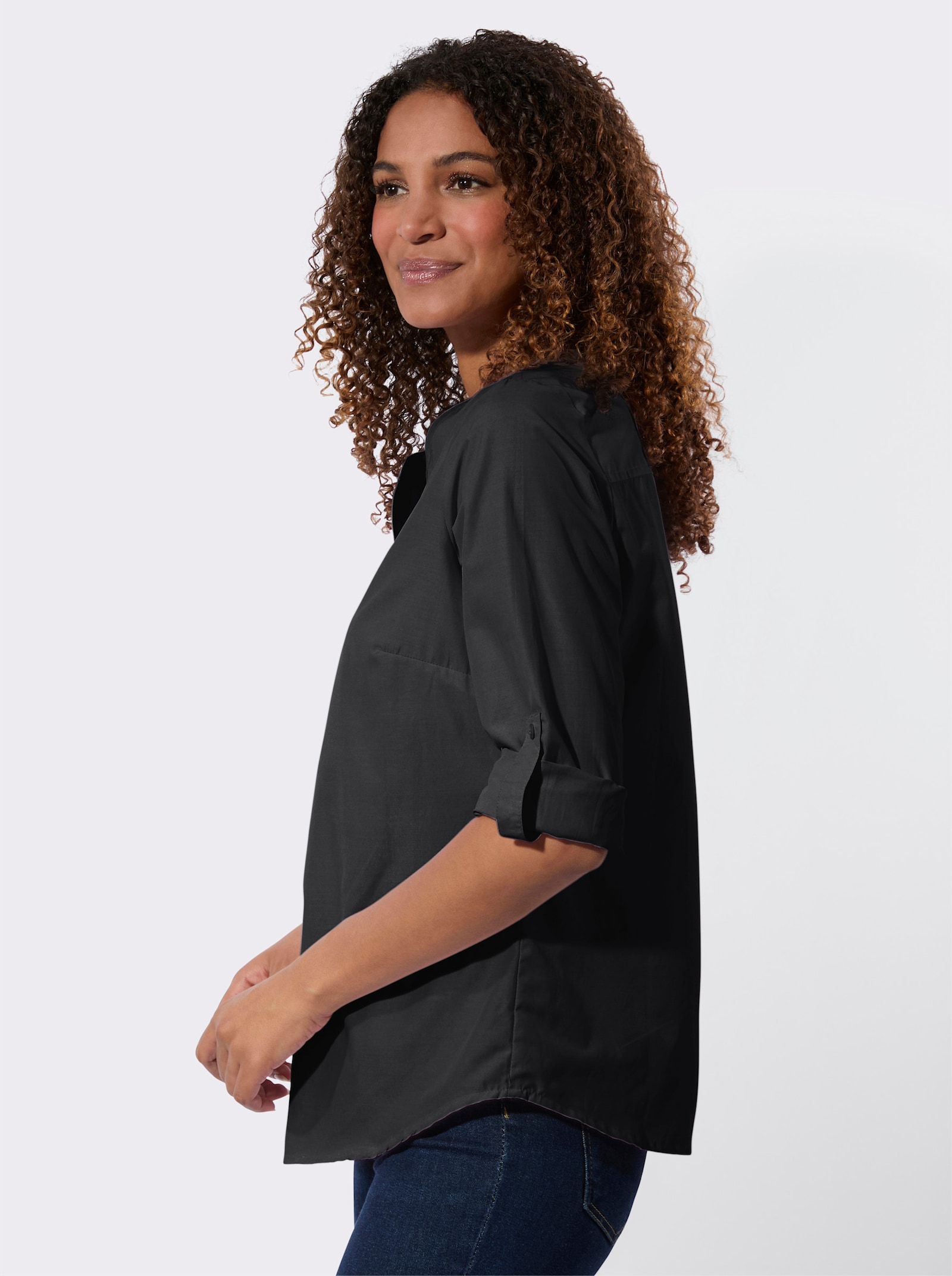 Tunika mit Kellerfalte hinten - schwarz