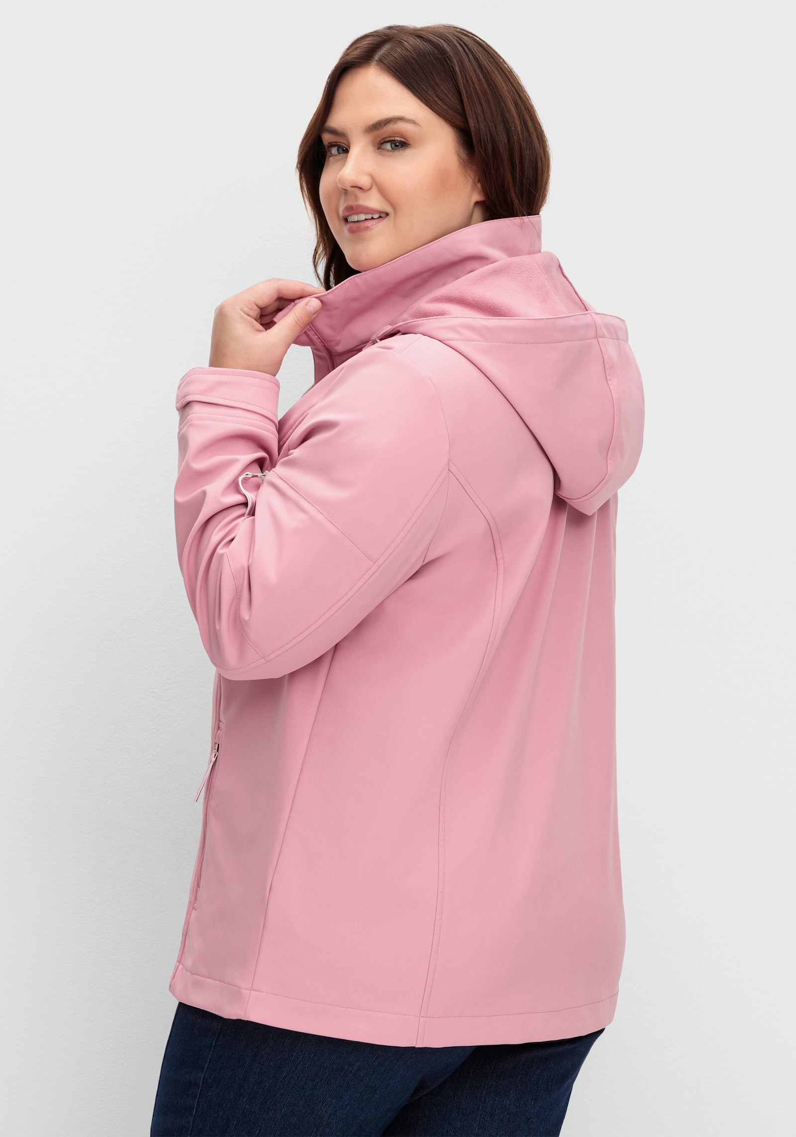 Softshelljacke mit Fleece-Futter - altrosa