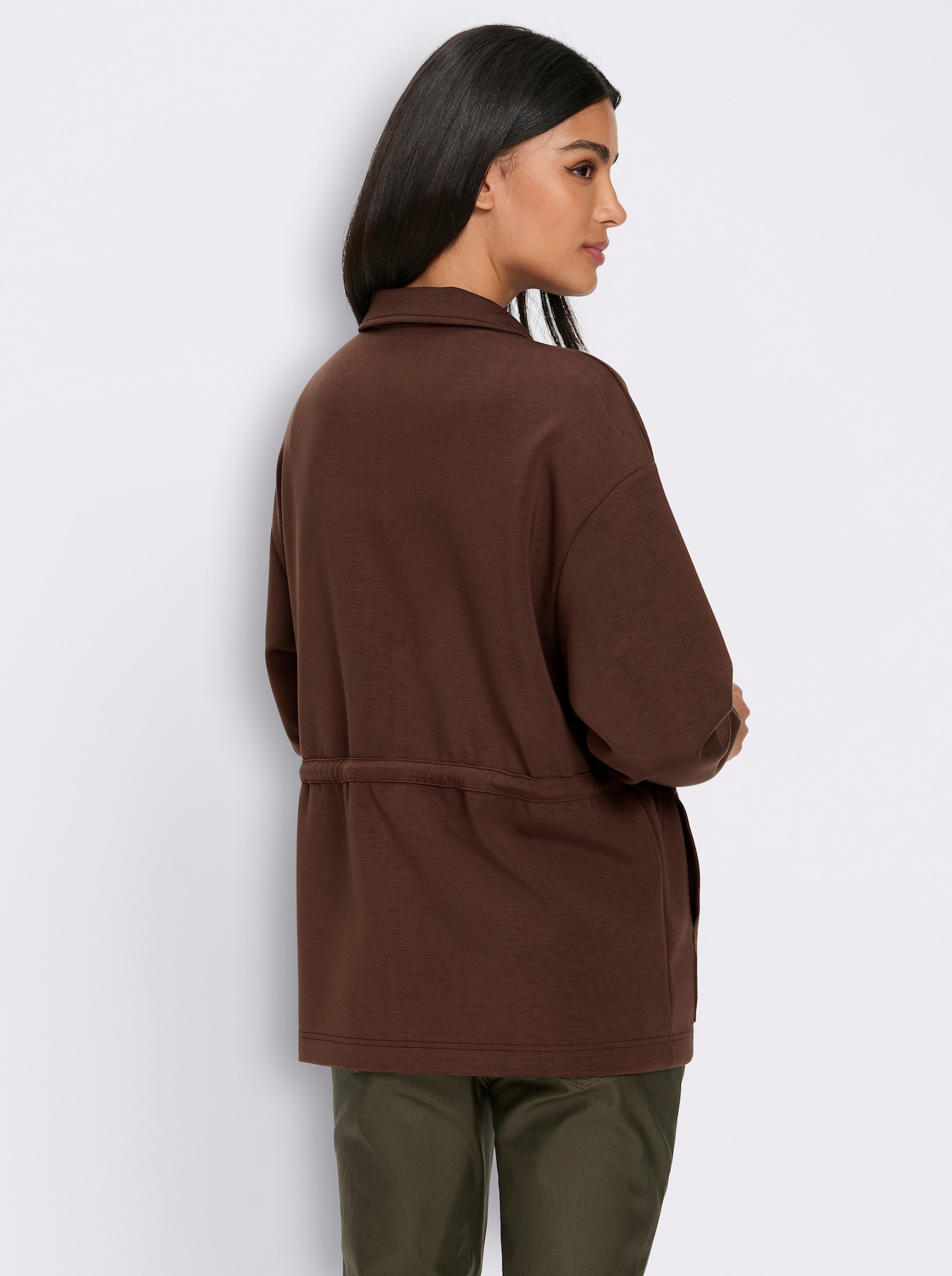 heine Jacke mit Tunnelzug in der Taille - schoko