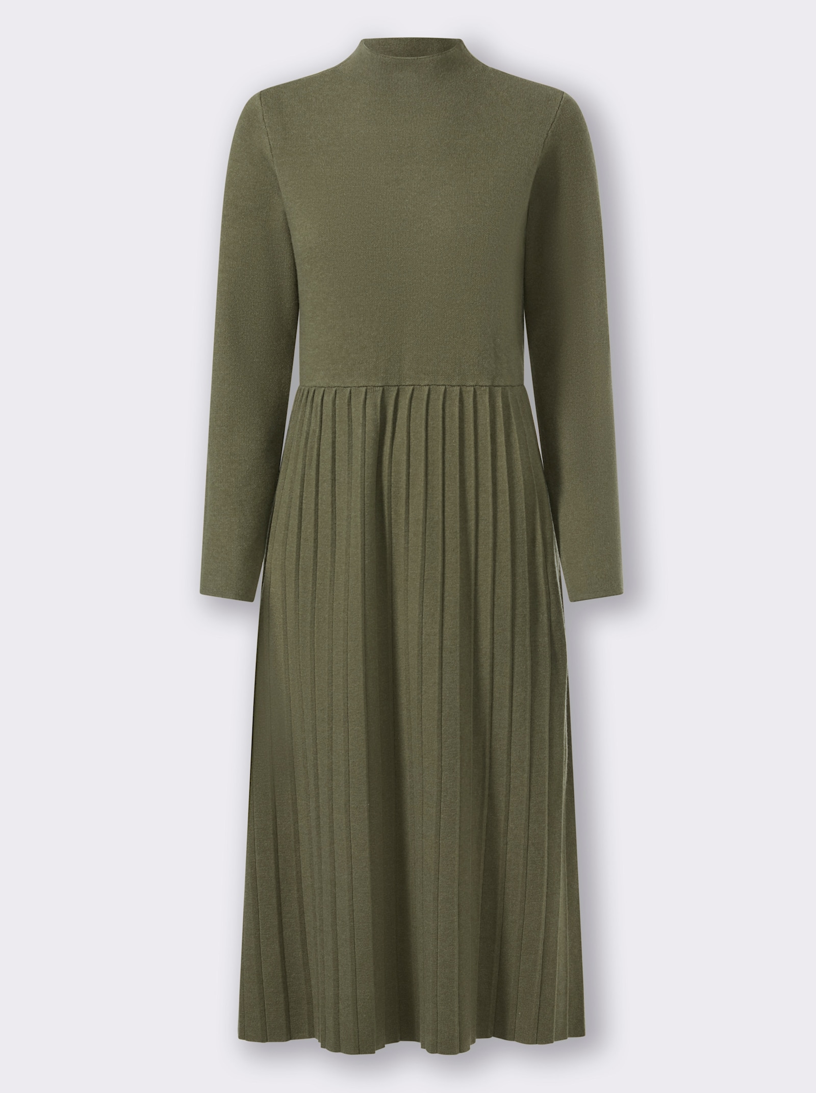 heine Strickkleid in Melange-Optik - khaki-meliert