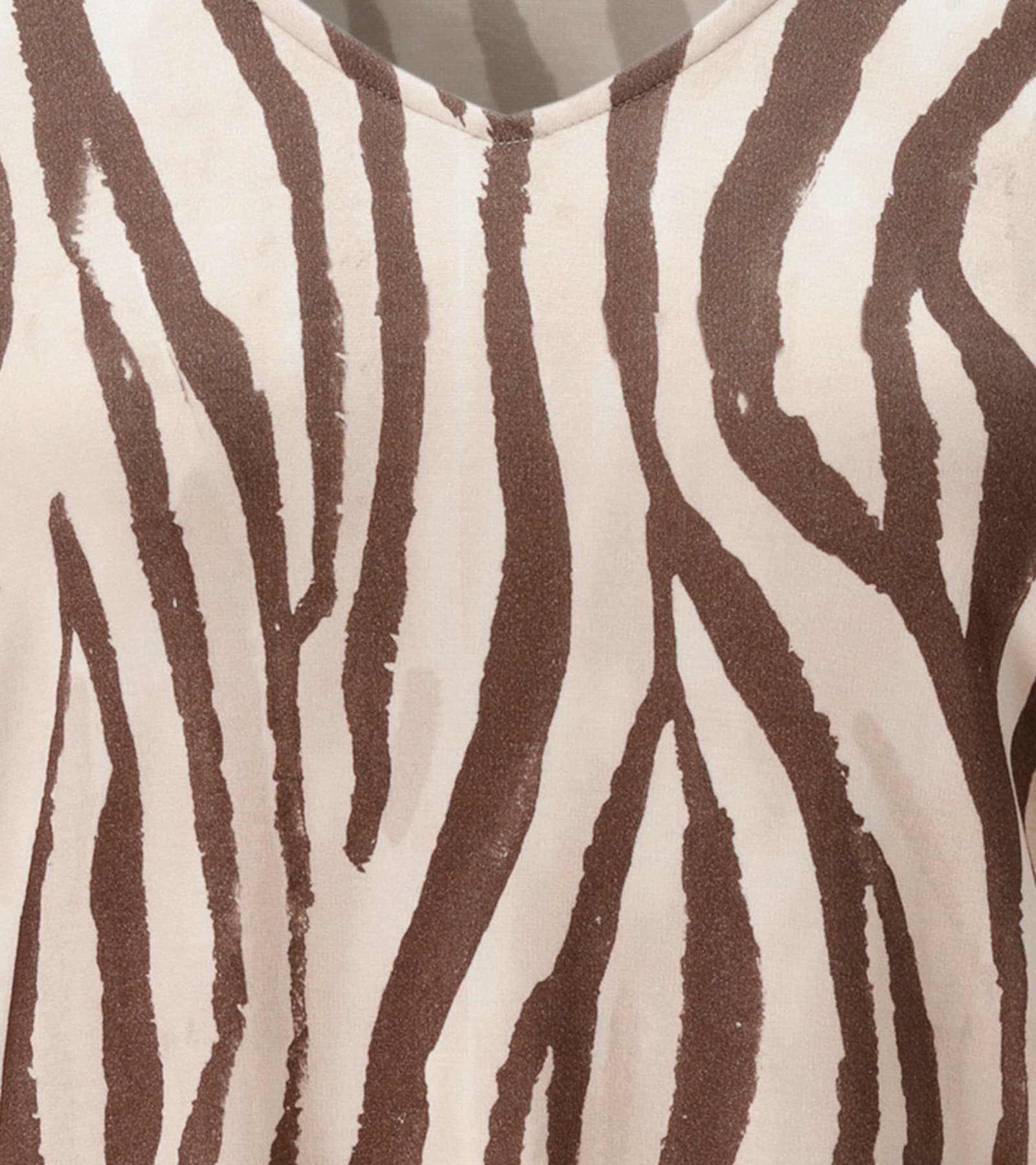 Aniston PLUS Jerseykleid - dunkelbraun-beige