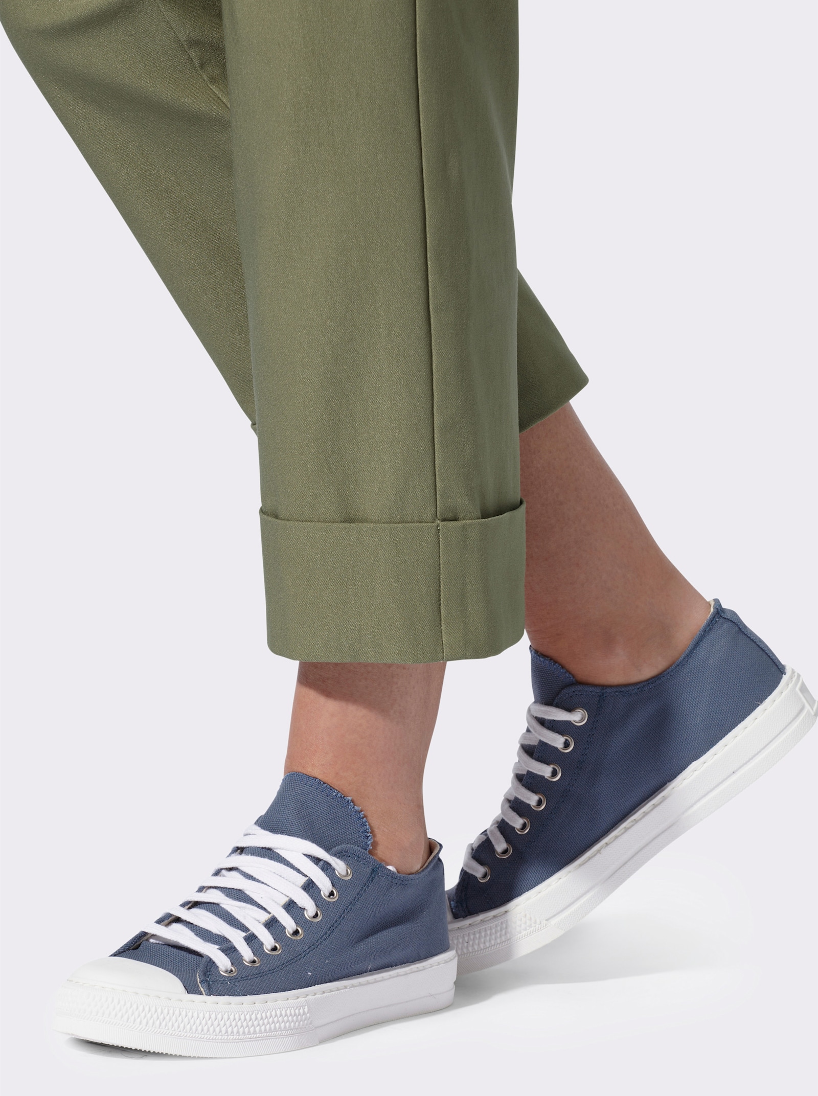 heine Schlupfhose mit Umschlag am Bein - khaki