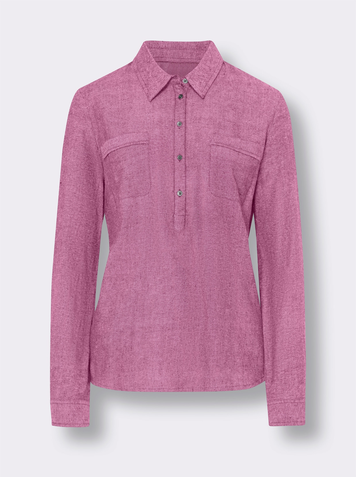 Flanellen blouse - fuchsia