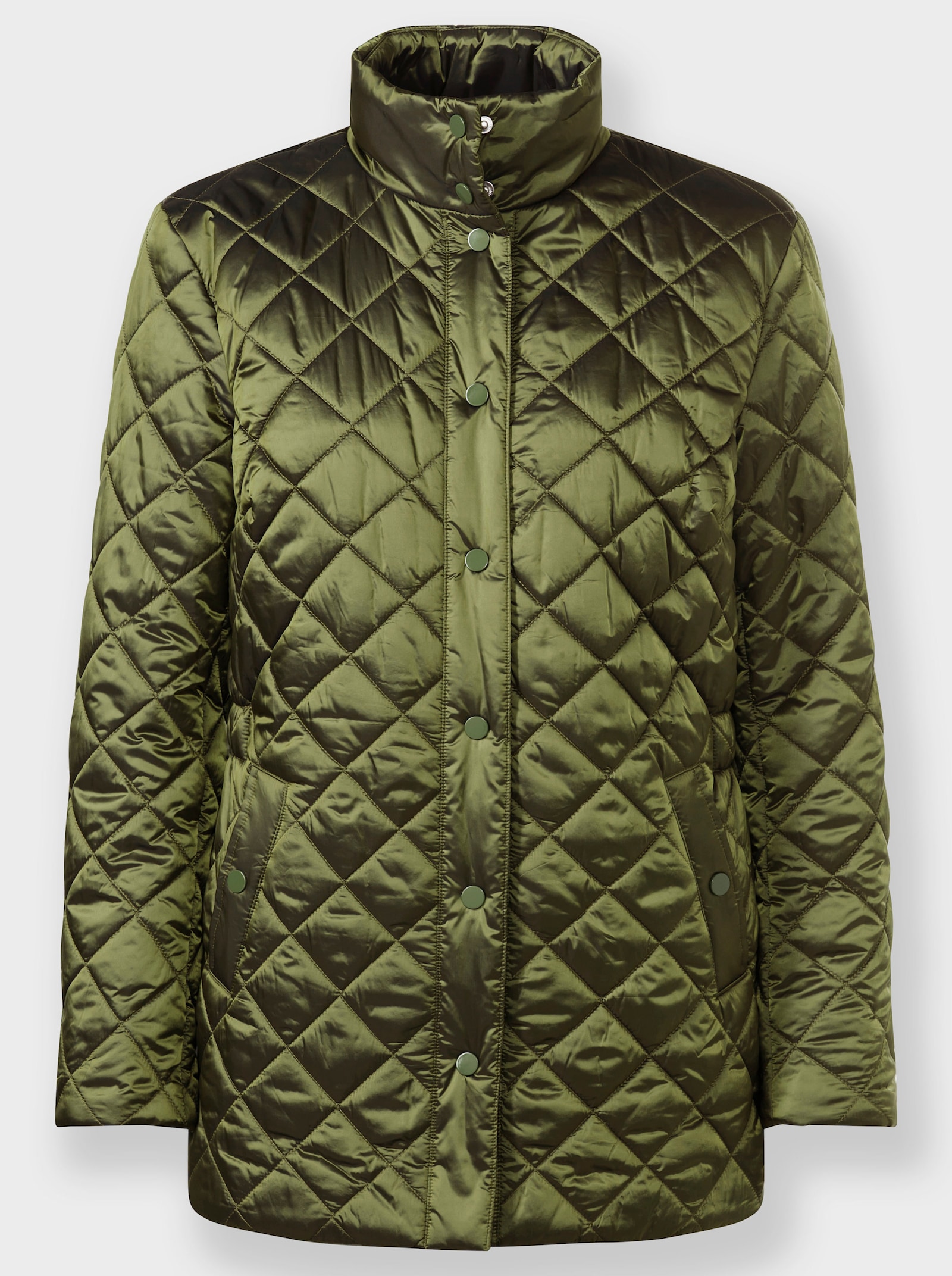 Steppjacke in Two-Tone-Optik - oliv