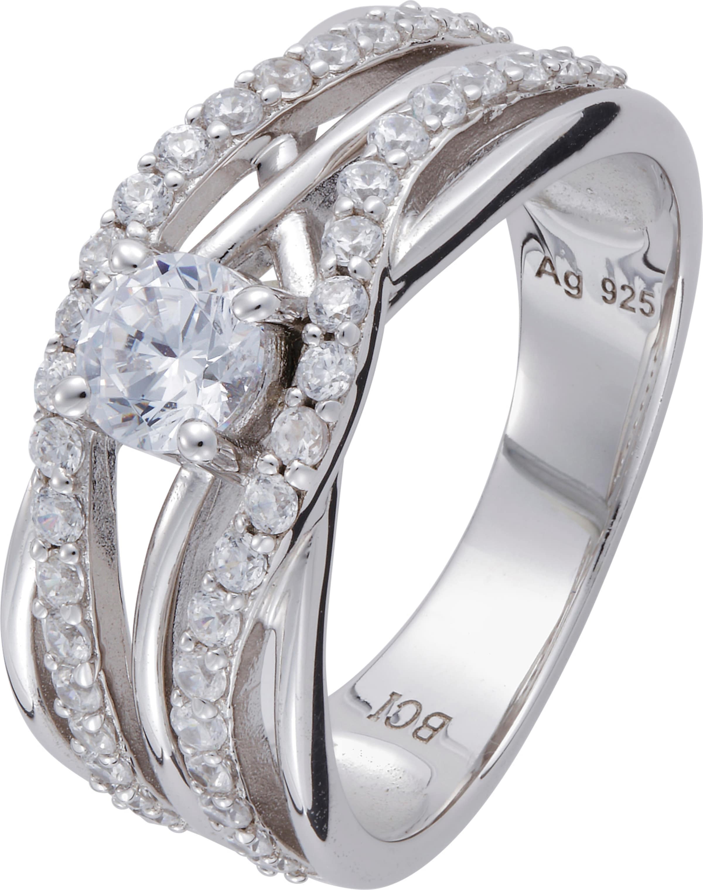 Funkelnder günstig Kaufen-Ring in Silber 925 von heine. Ring in Silber 925 von heine <![CDATA[Dieser Ring aus Silber 925 ist ein Hingucker. Funkelnder Zirkonia. Rhodiniert.]]>. 