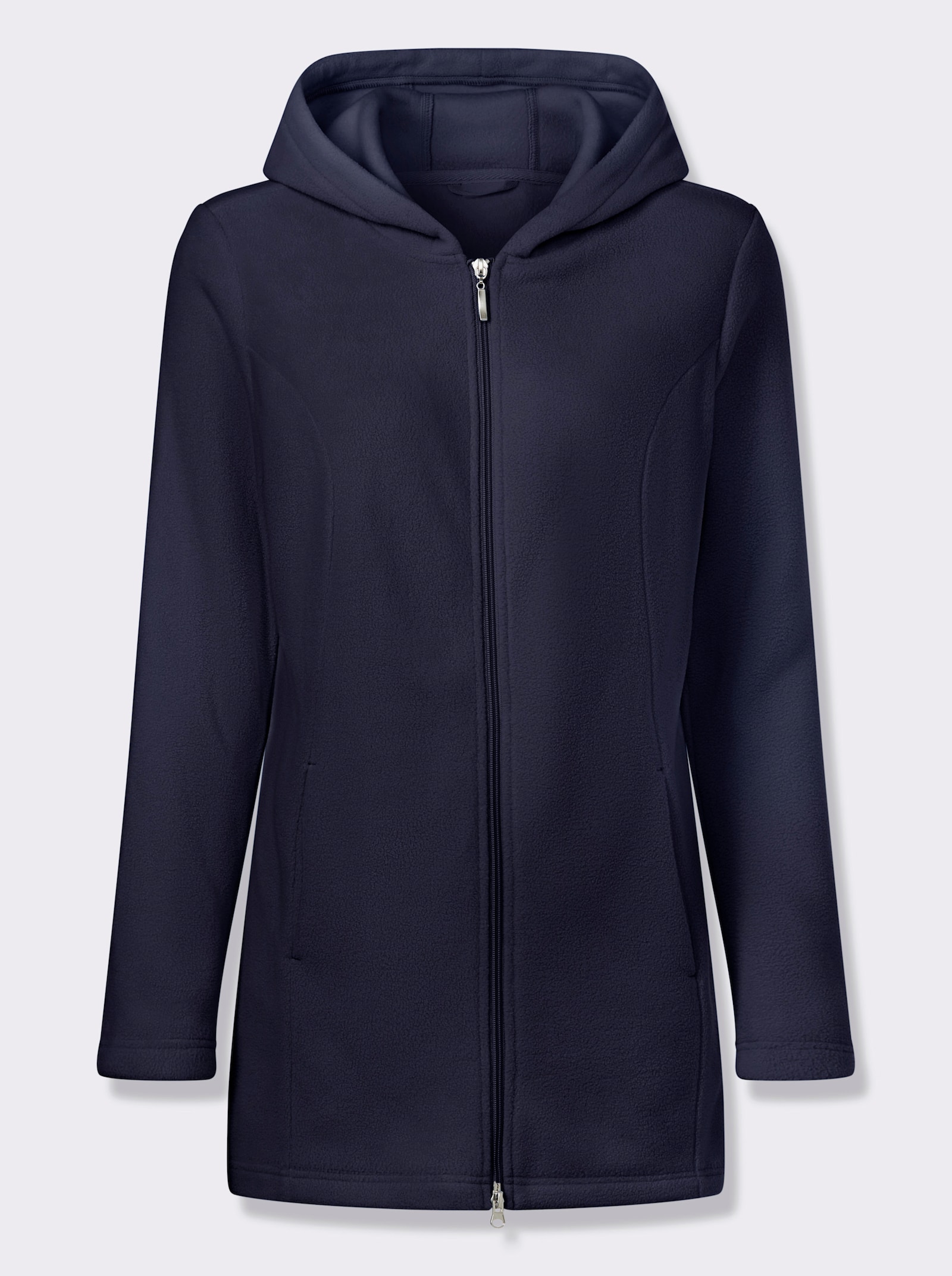 Fleecejacke in Longform - marine