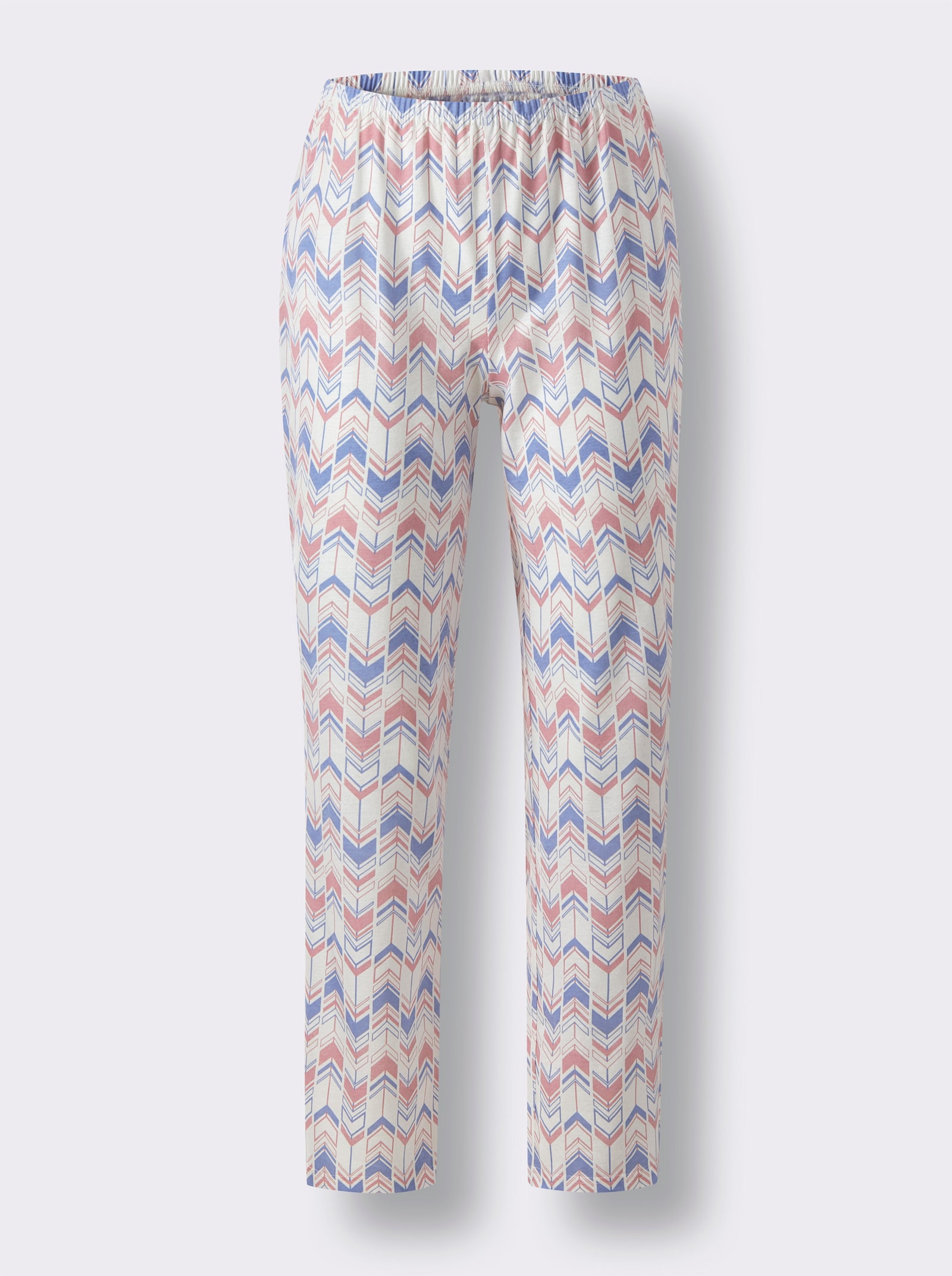 wäschepur Pyjama mit Knopfleiste - ecru-hortensie-bedruckt