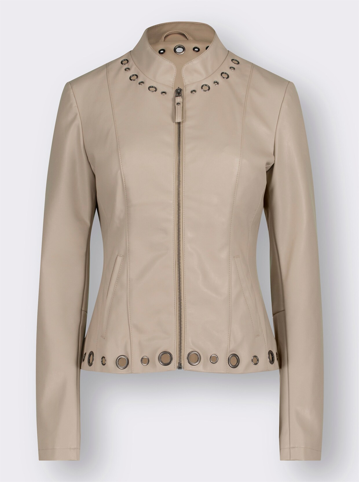 Mainpol Lederimitat-Blazer - beige