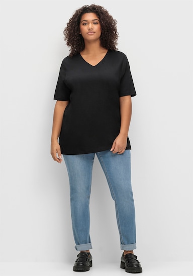 sheego T-Shirt - schwarz