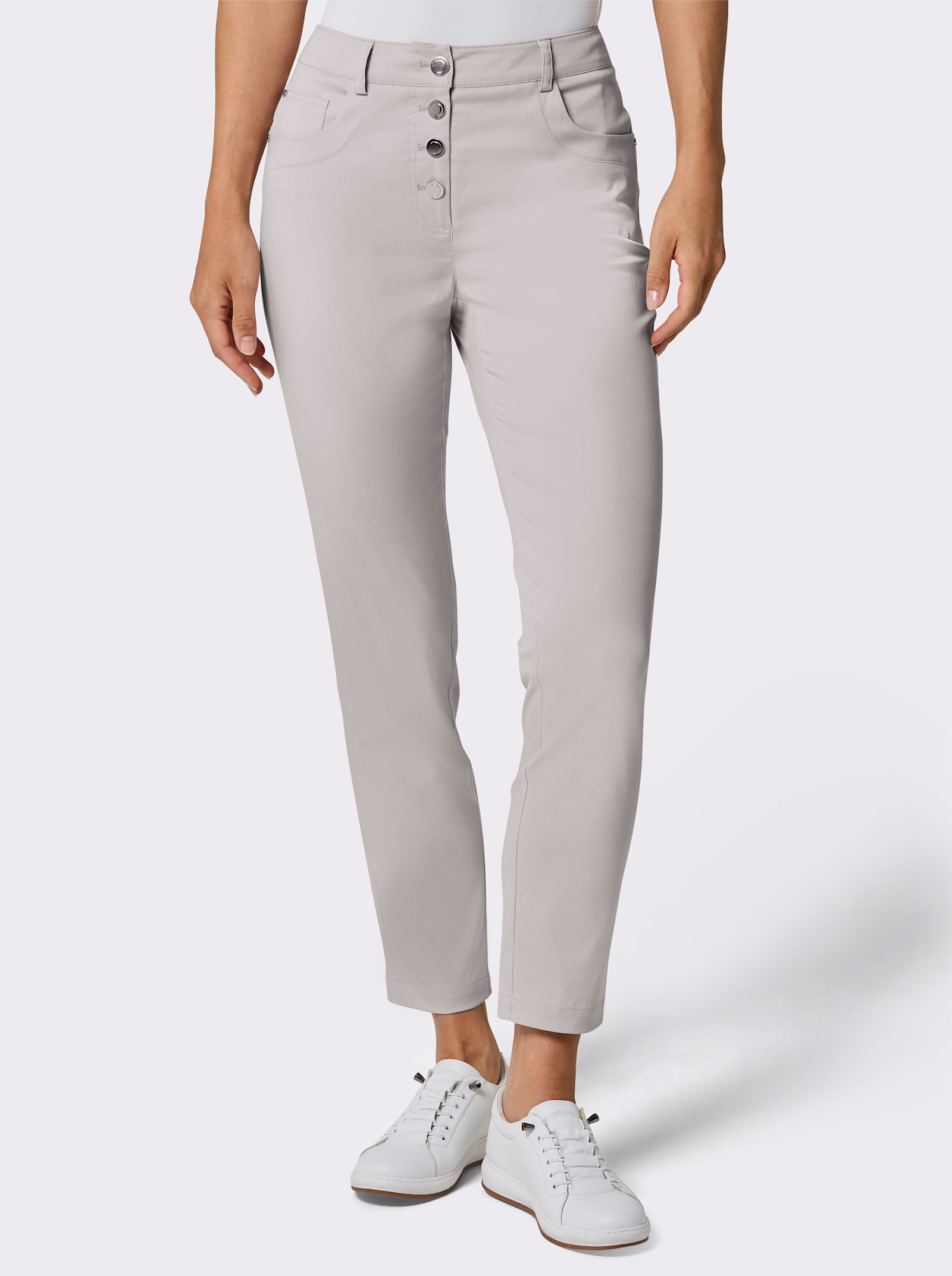 CREATION L PREMIUM Hose mit Lyocell - hellgrau
