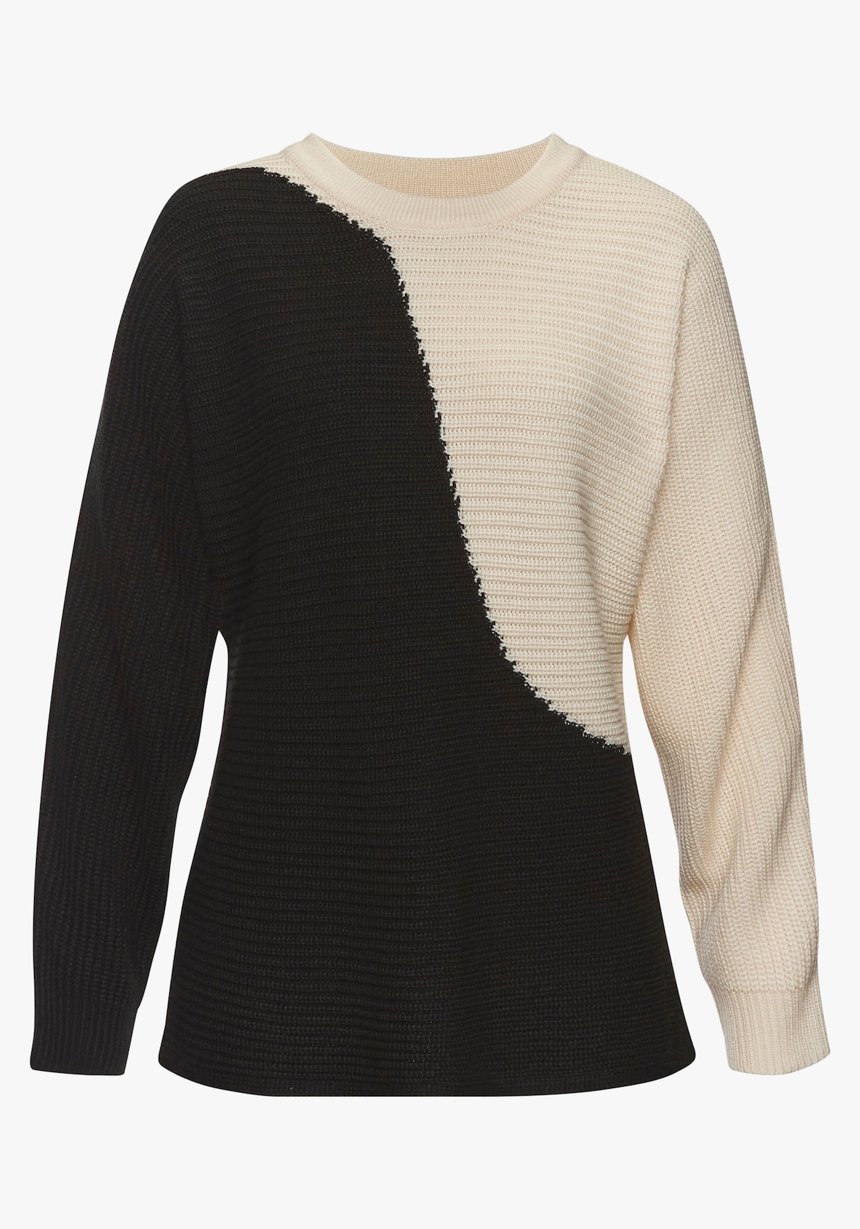 Vivance Gebreide pullover - beige/zwart