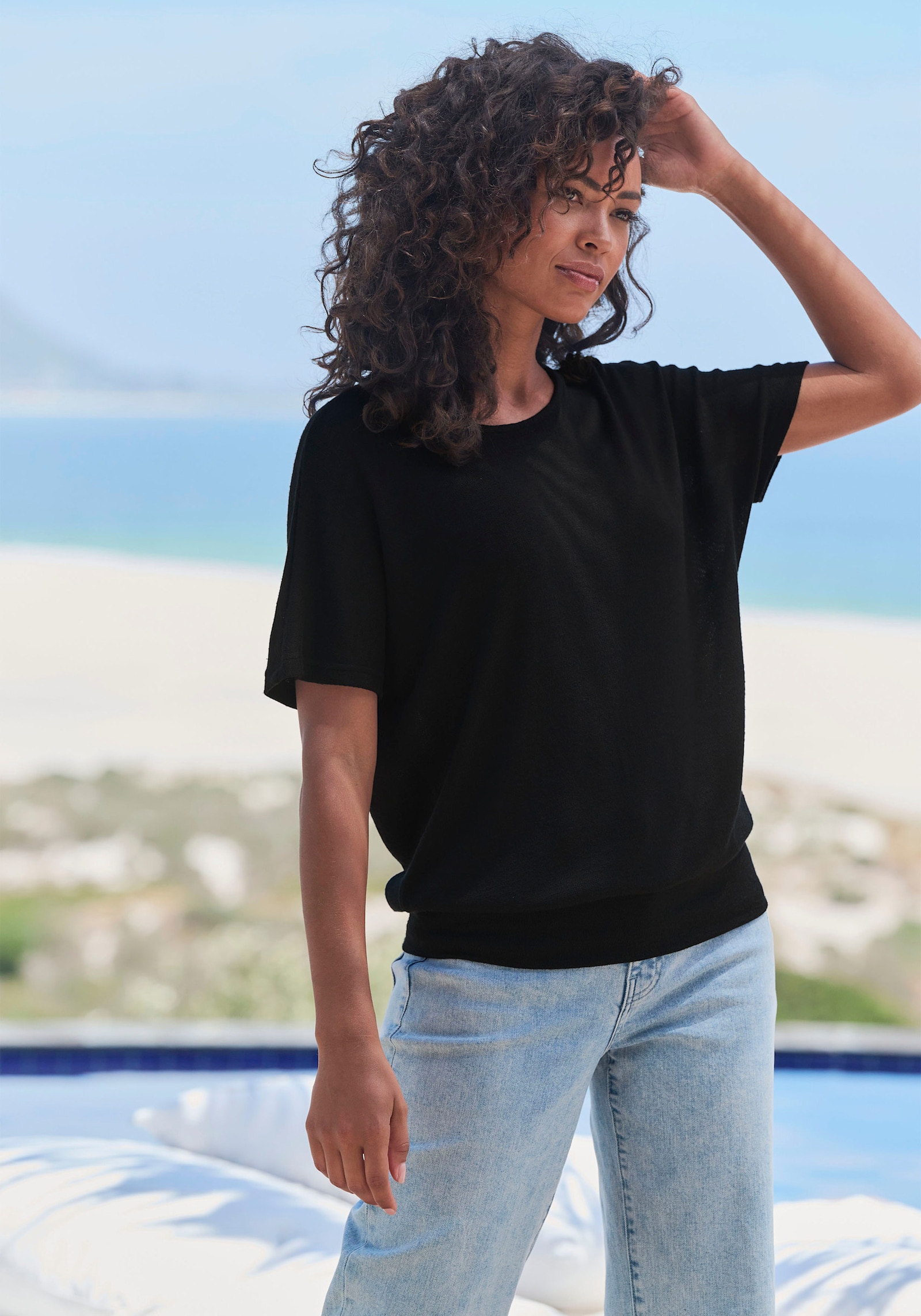 Vivance Kurzarmshirt - schwarz