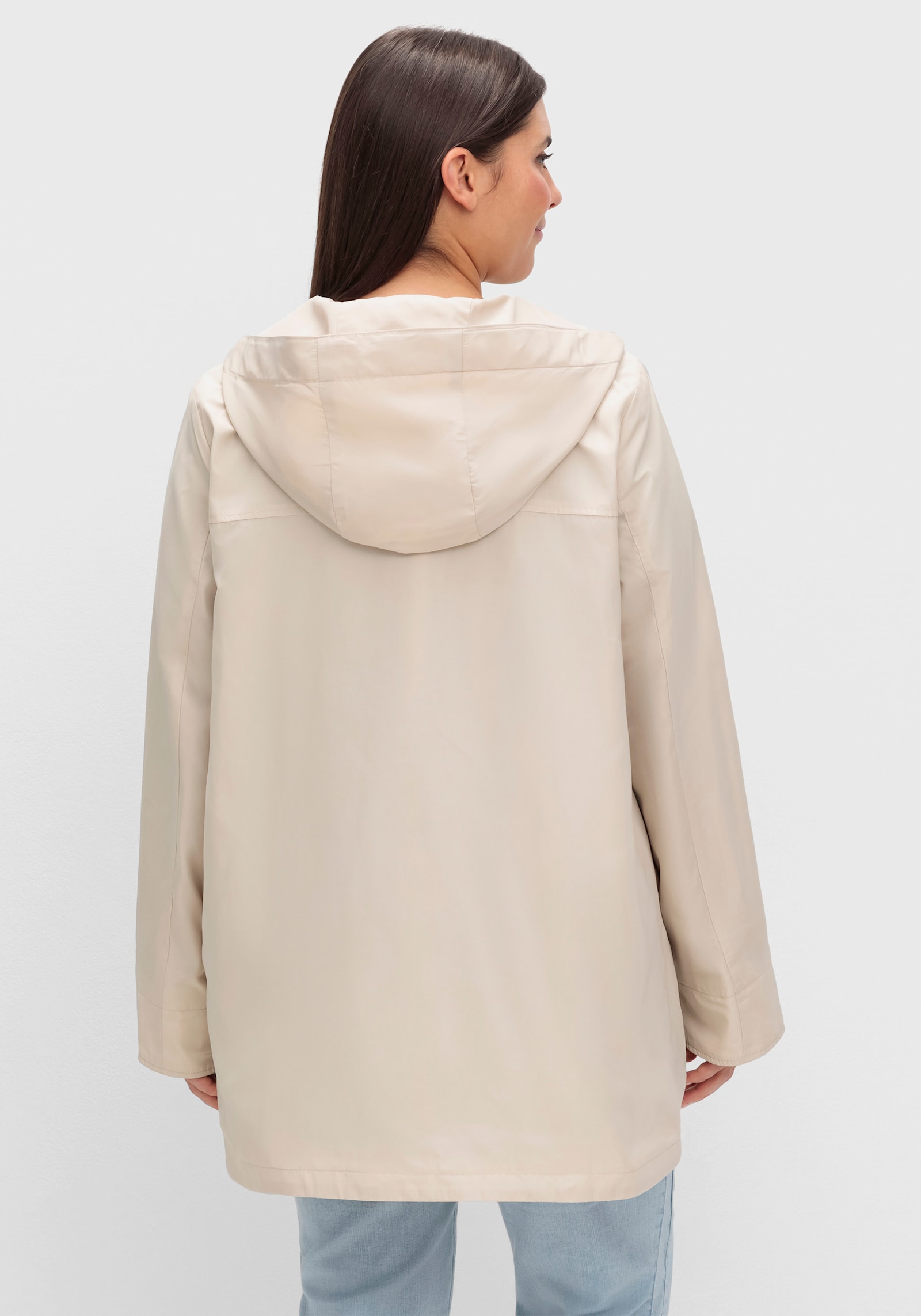 Jacke mit 2-Wege-Reißverschluss - sand