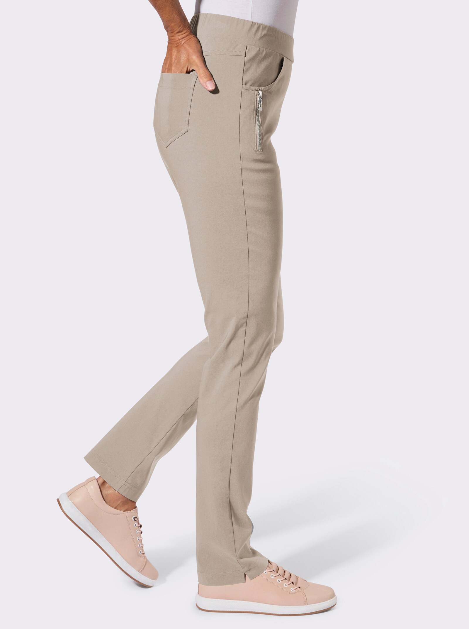 Stretch-Hose in Bengalin-Qualität - beige