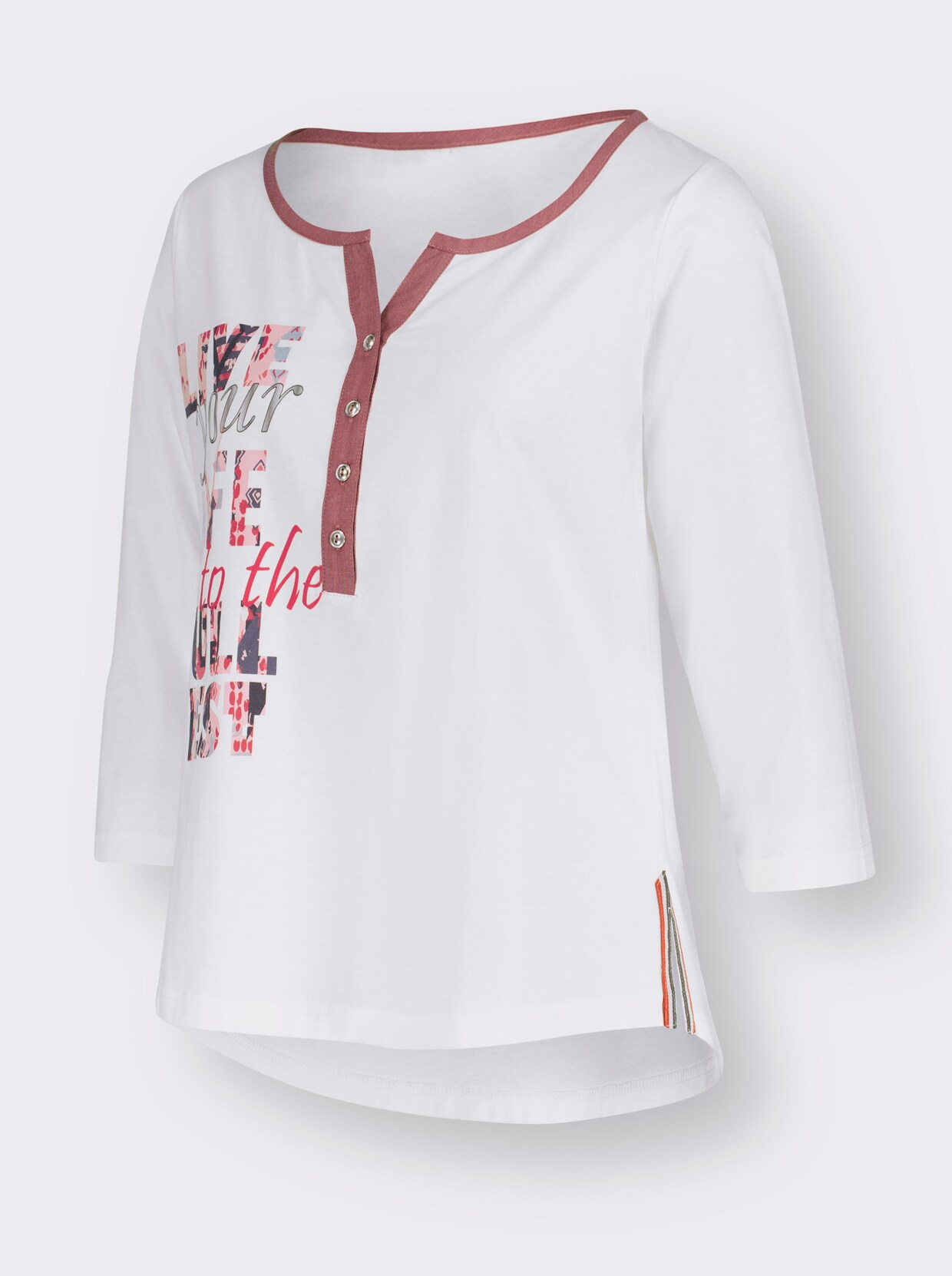 3/4-Arm-Shirt - ecru-hummer-bedruckt