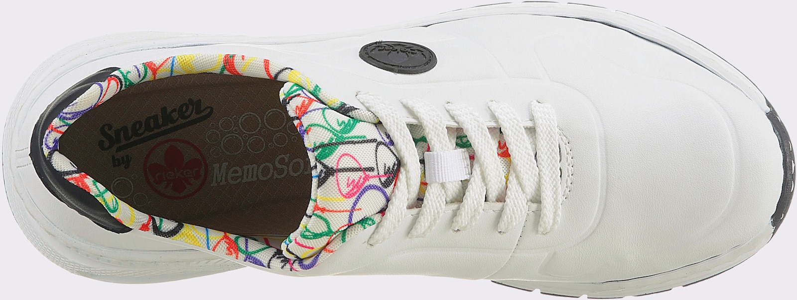 Rieker Sneaker met verwisselbaar voetbed - wit
