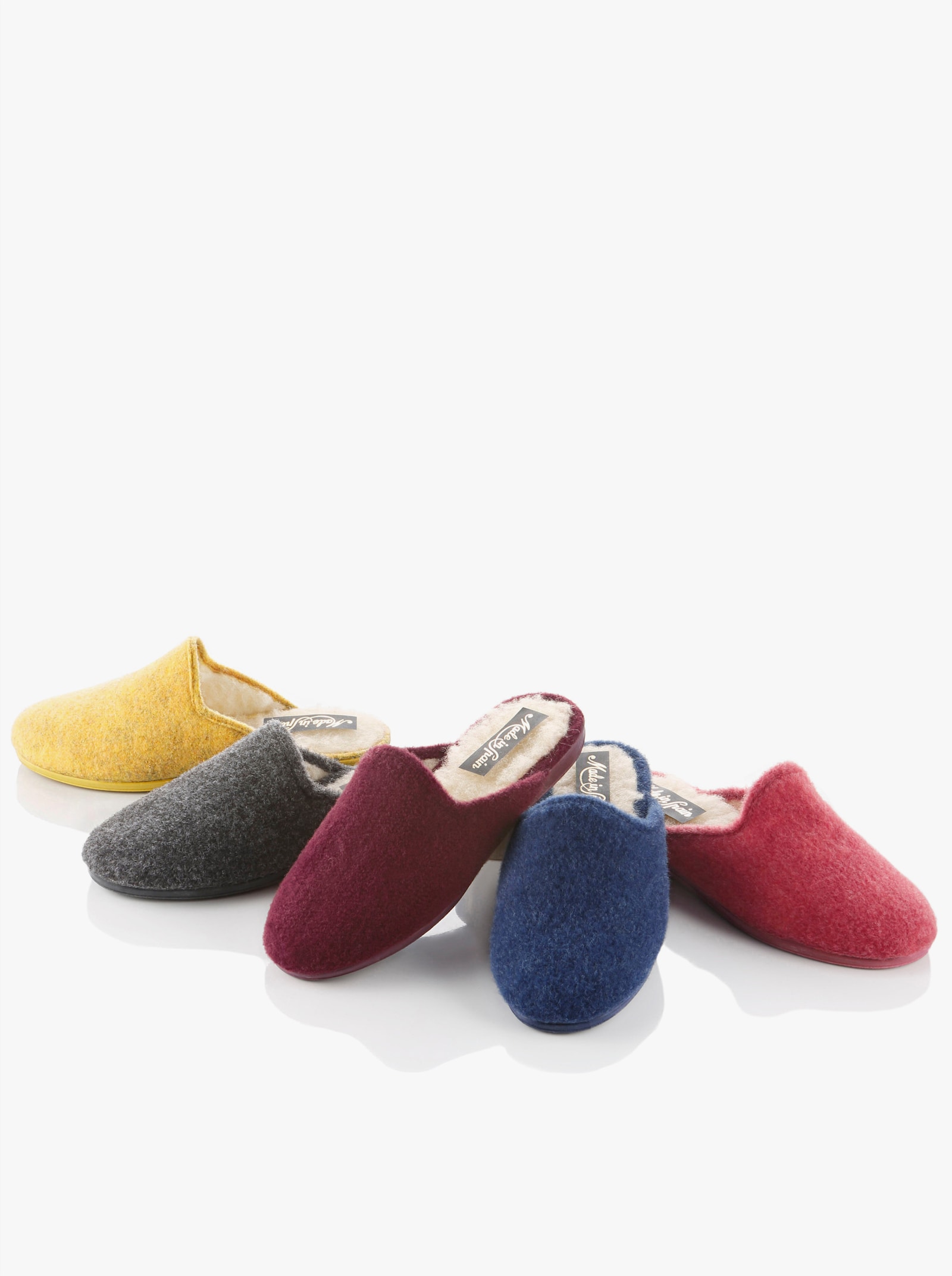 Pantoffel - gelb + beige