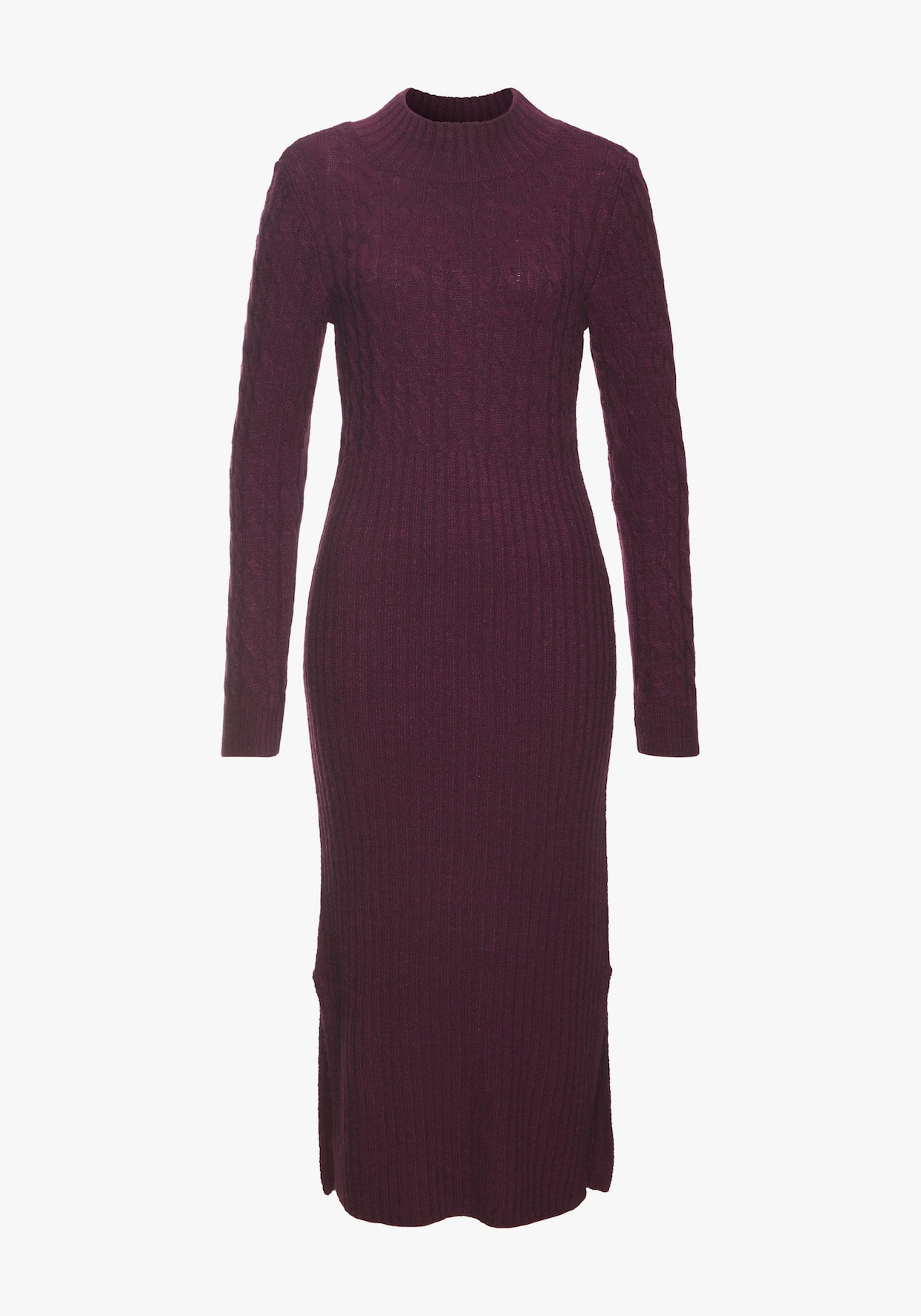 LASCANA Strickkleid - bordeaux/burgunder